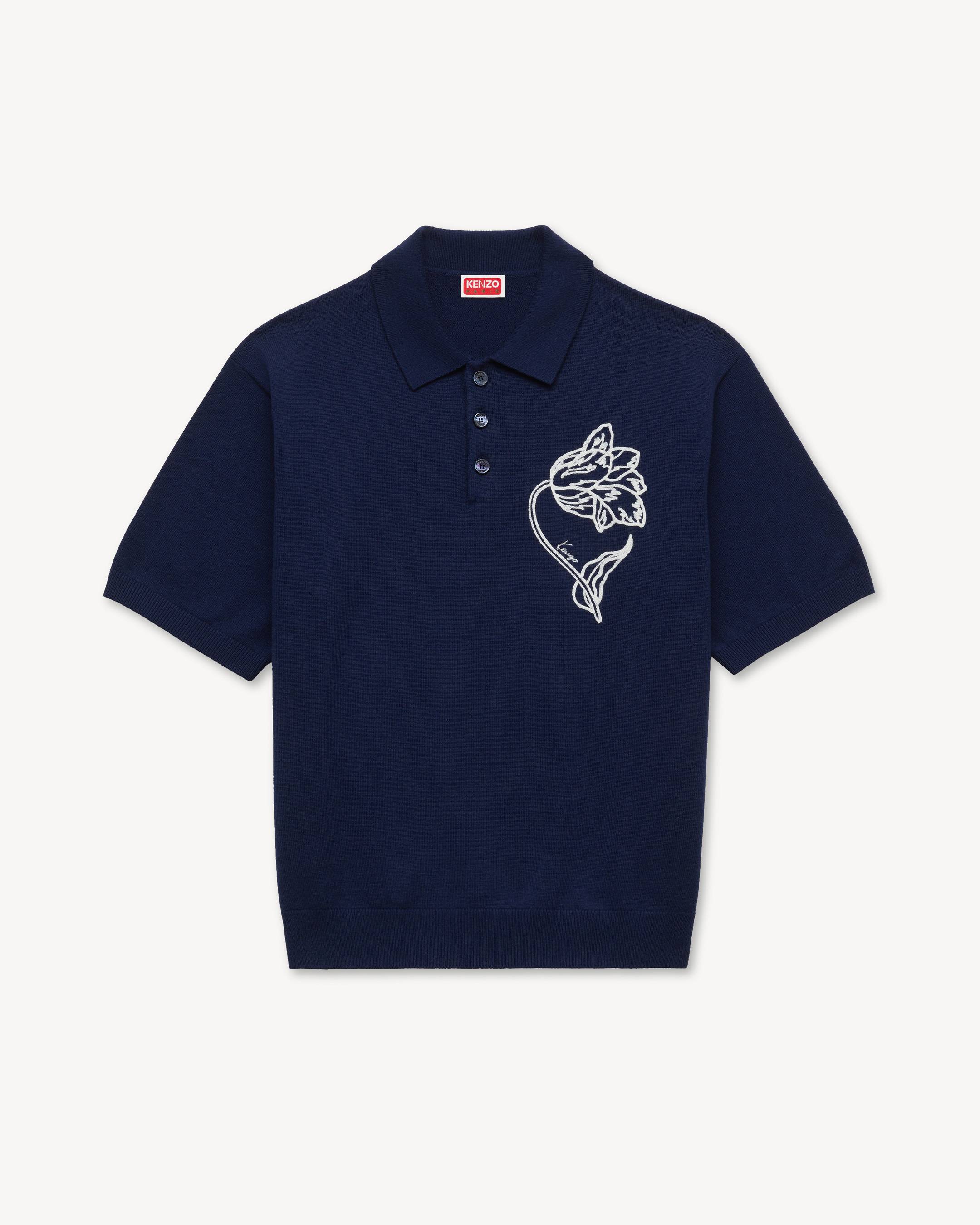 KENZO Tulip' エンブロイダリー ポロ ウール & コットン | メンズ | KENZO