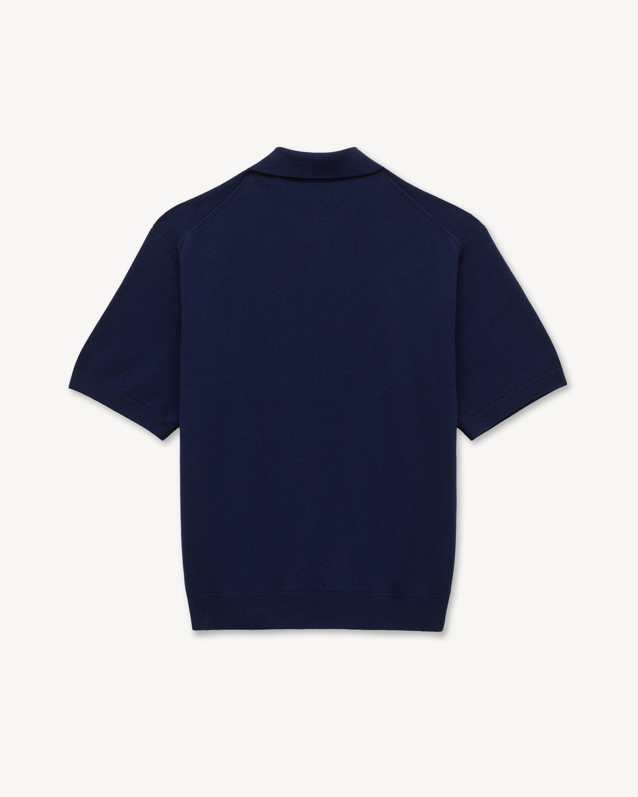 Polo brod&eacute; 'KENZO Tulip' laine et coton effet &eacute;ponge