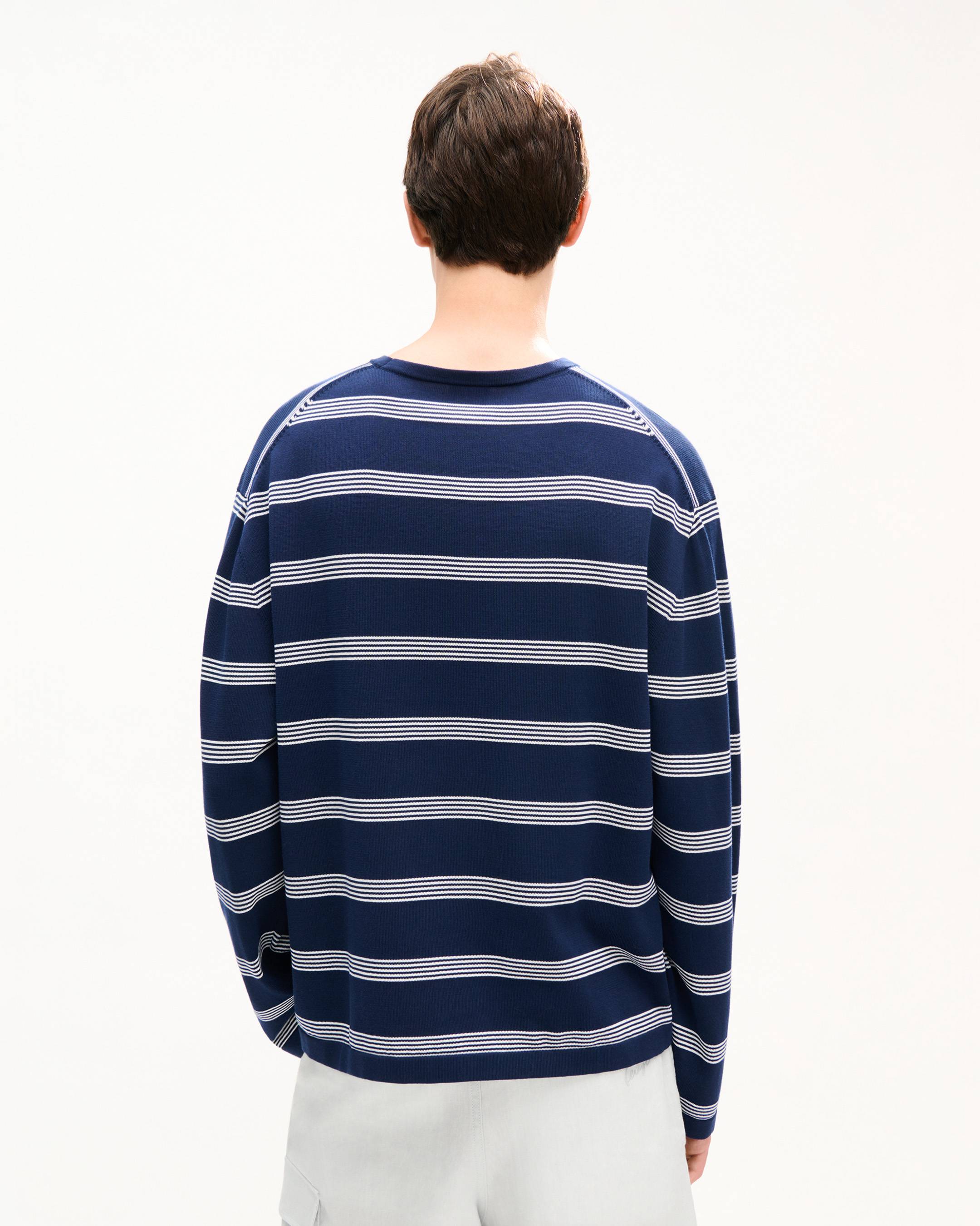 'KENZO Sounds' embroidered mariniere jumper in light cotton