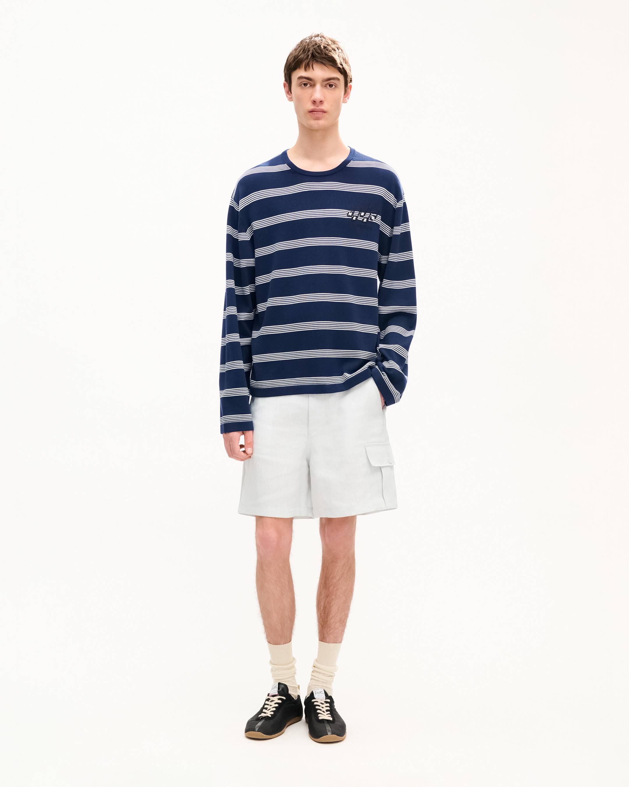 'KENZO Sounds' embroidered mariniere jumper in light cotton