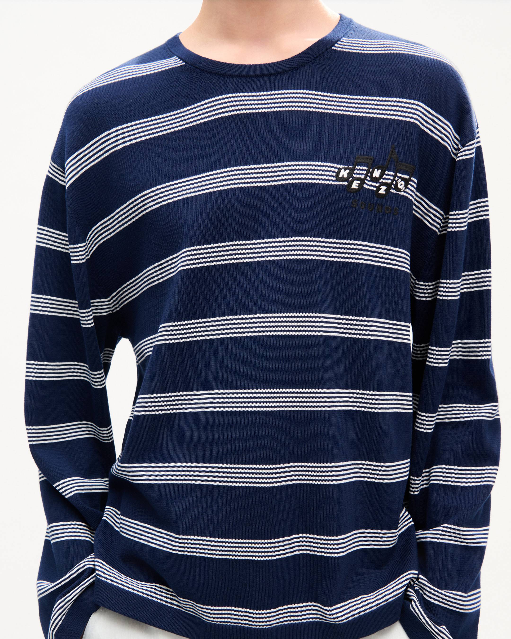 KENZO Sounds' embroidered mariniere jumper in light cotton | Men's