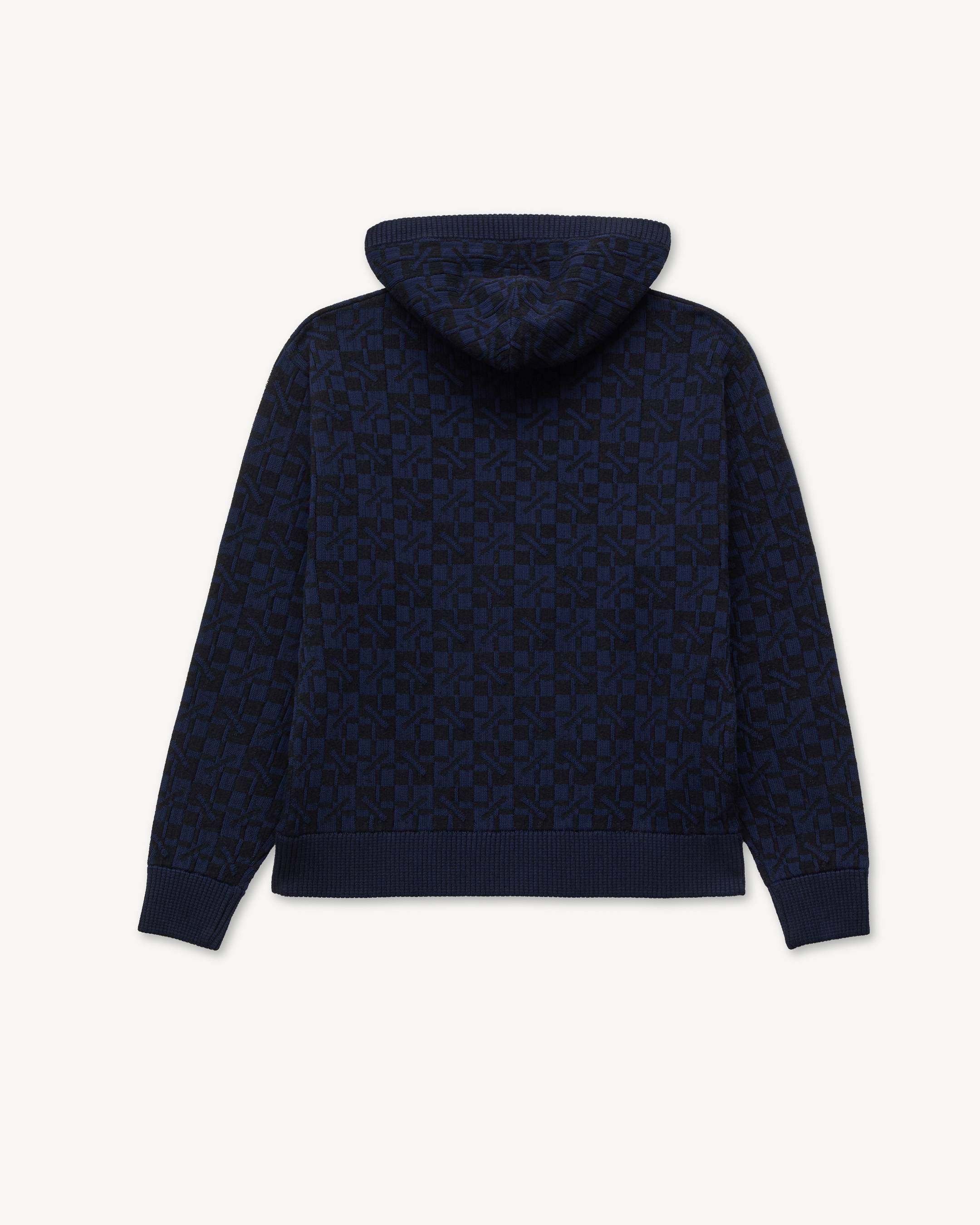 'Kenzogram' knitted hoodie in cotton