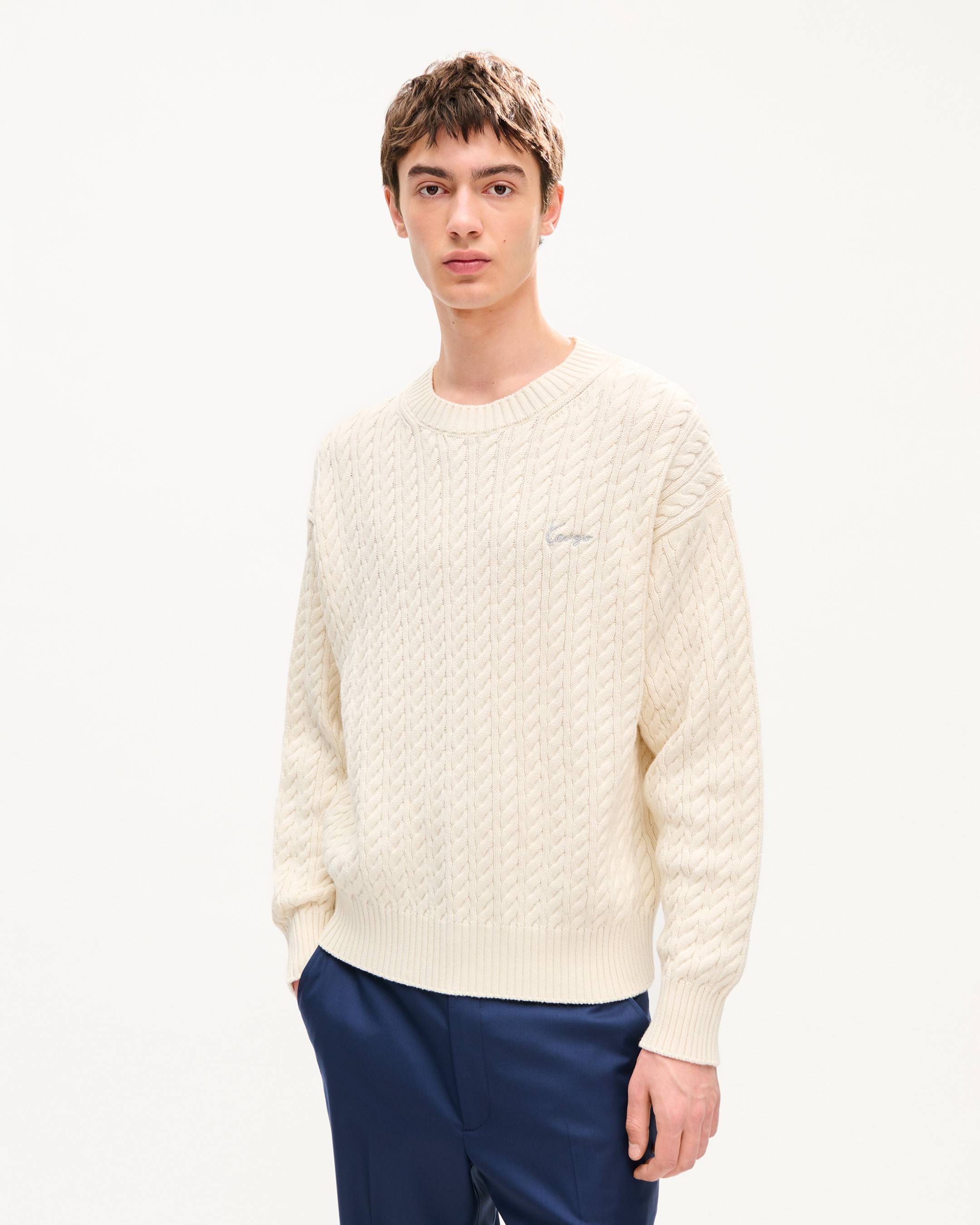 KENZO Signature' embroidered knit jumper | Men's | KENZO