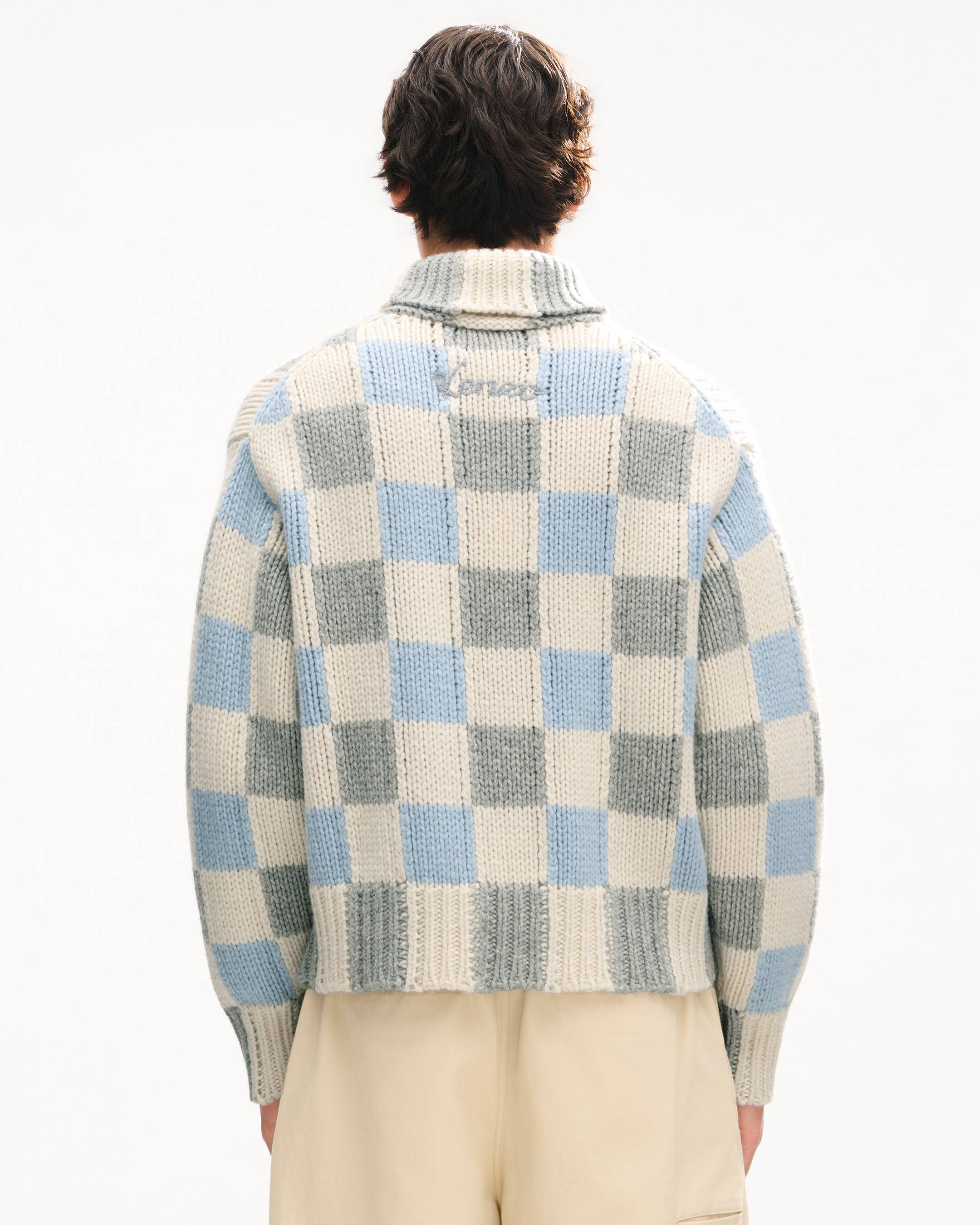 'KENZO Checks' mock neck jumper in wool