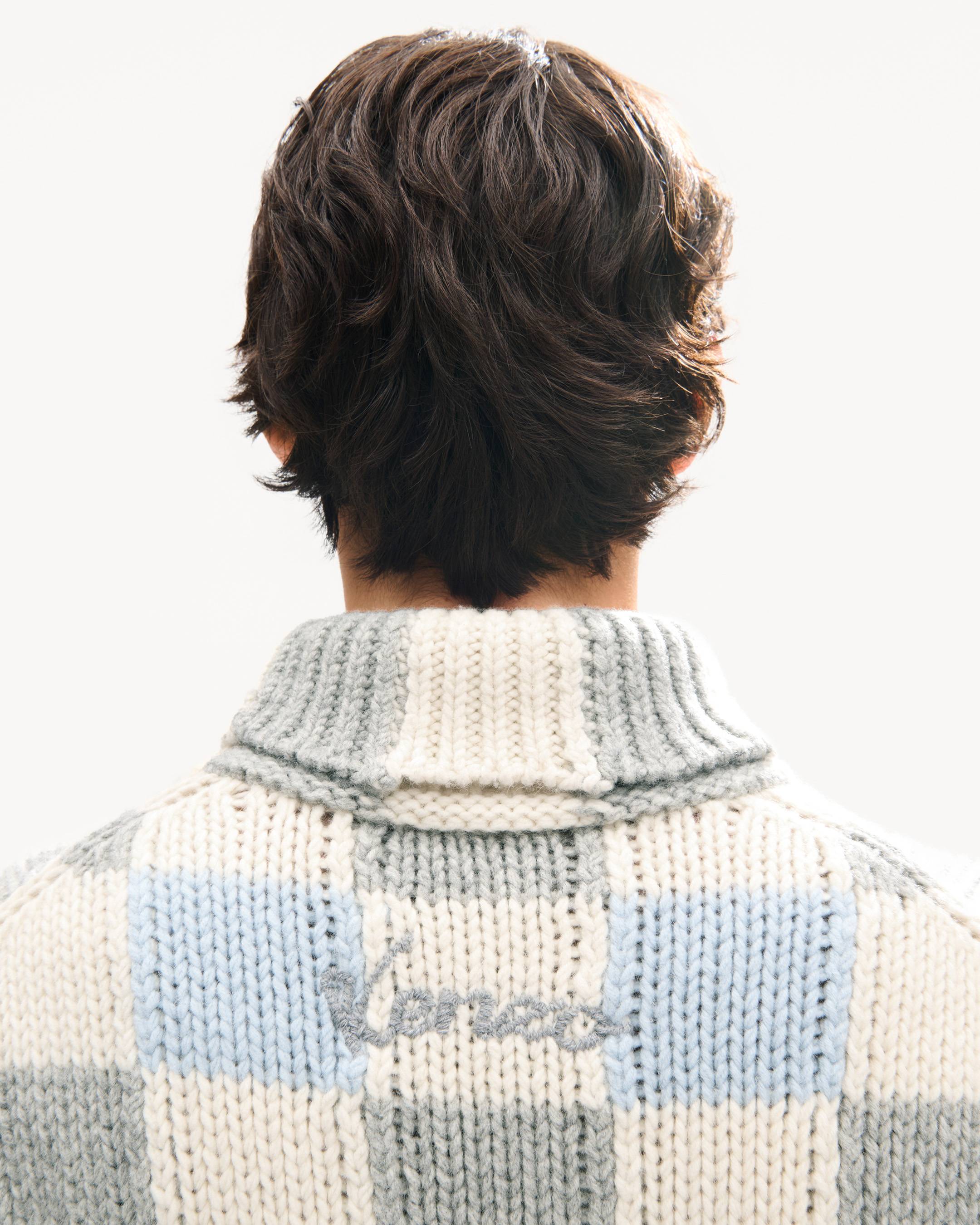 'KENZO Checks' mock neck jumper in wool