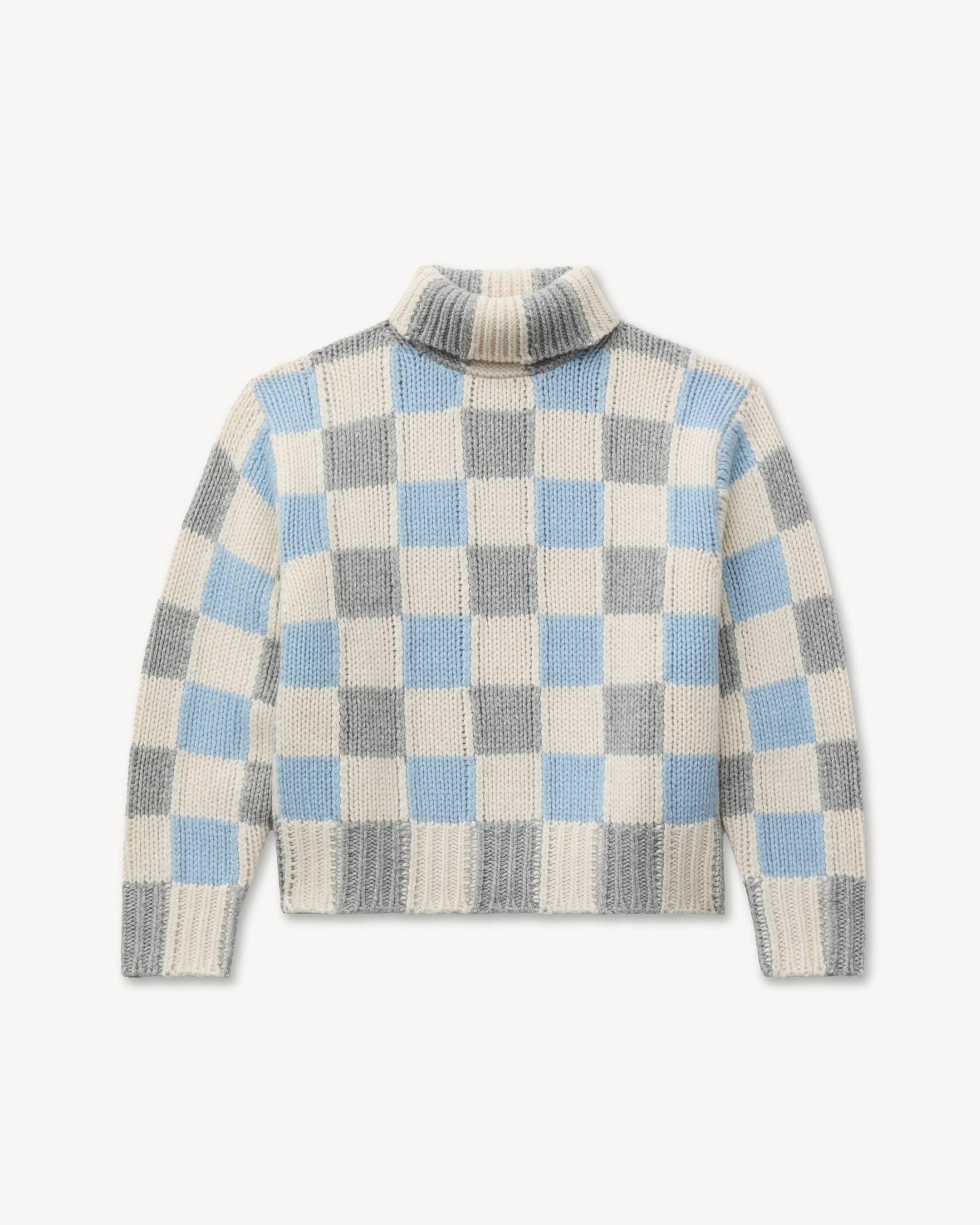 'KENZO Checks' mock neck jumper in wool