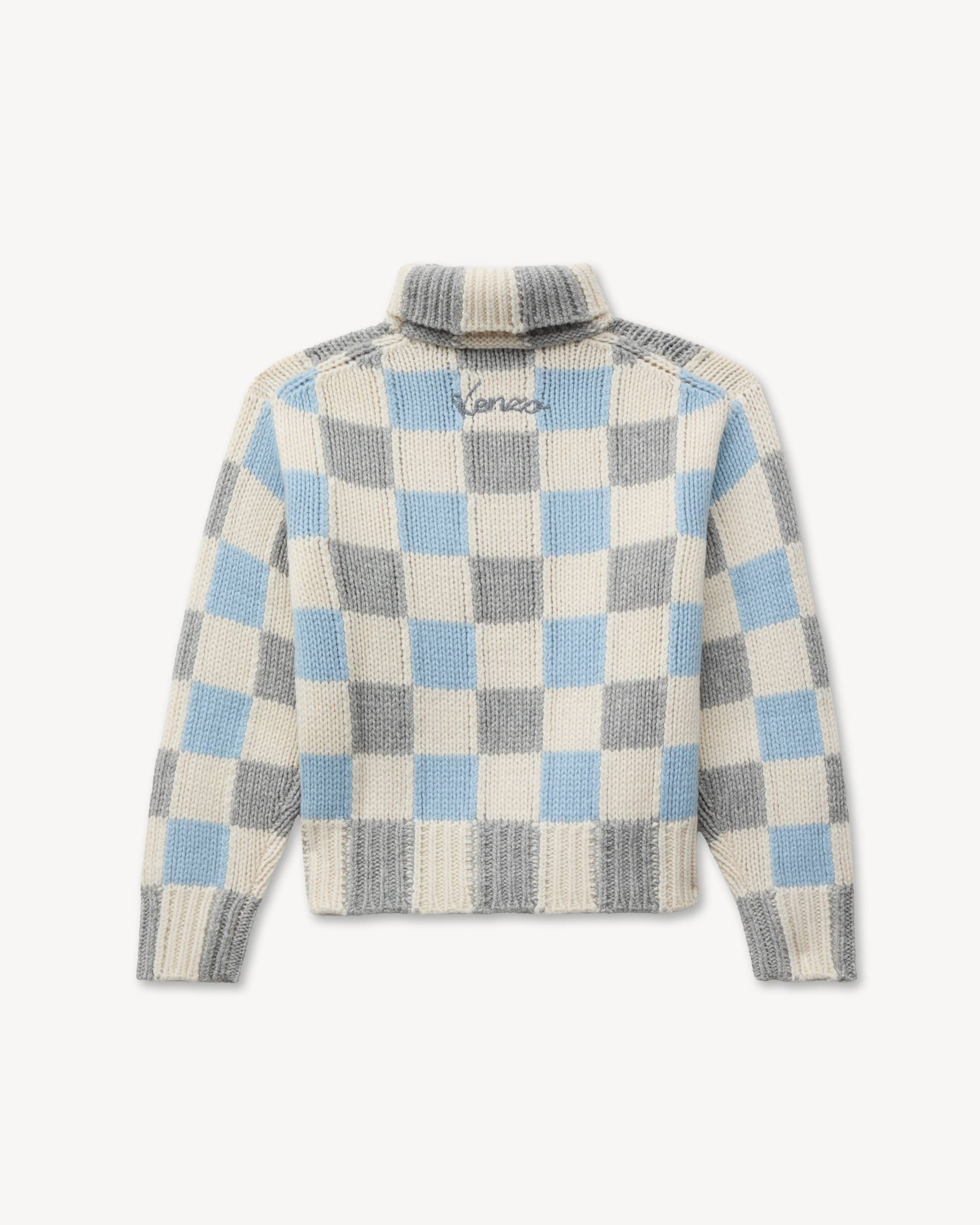 'KENZO Checks' mock neck jumper in wool