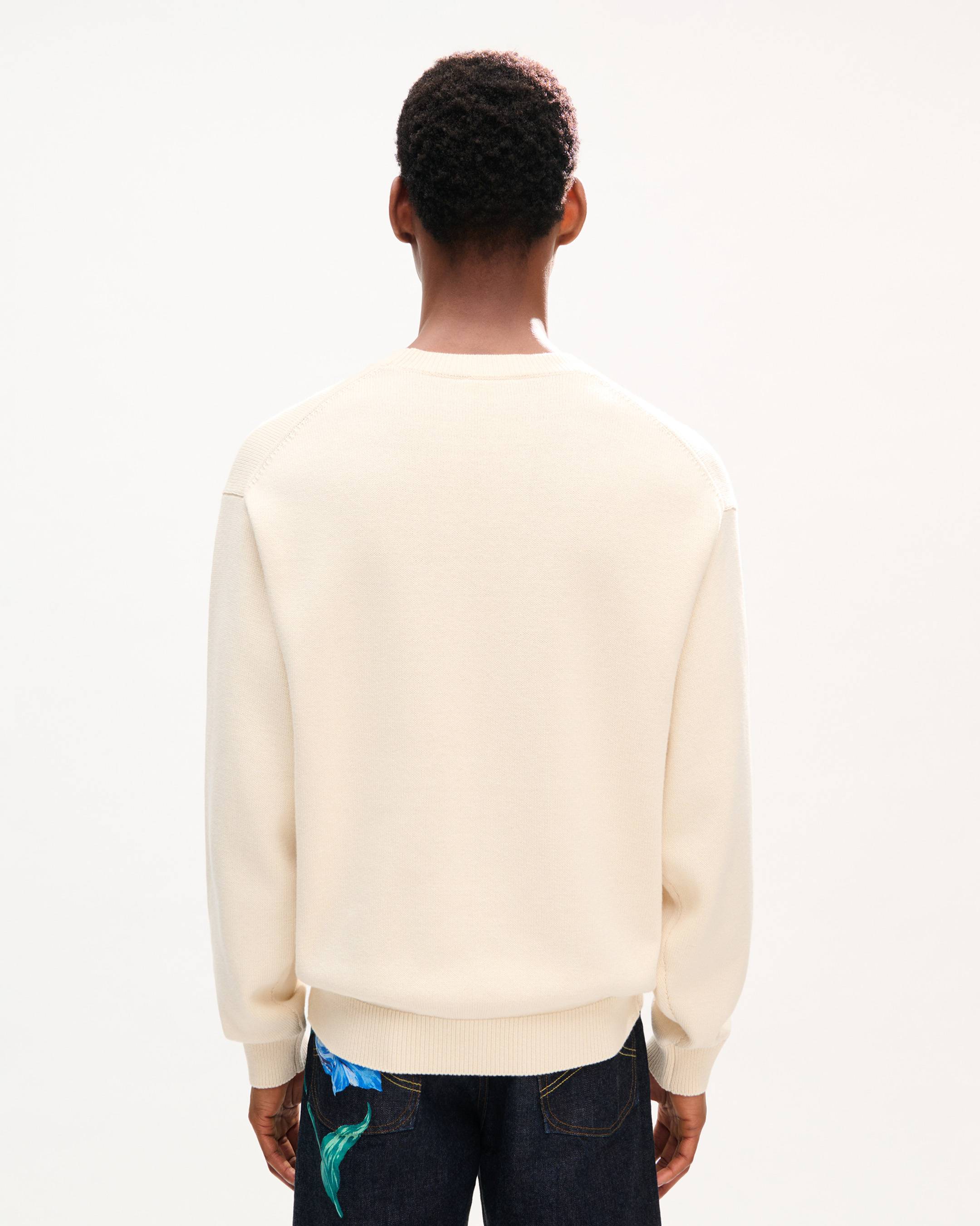 'KENZO Tulip' エンブロイダリー ジャンパー イン ウール & コットン