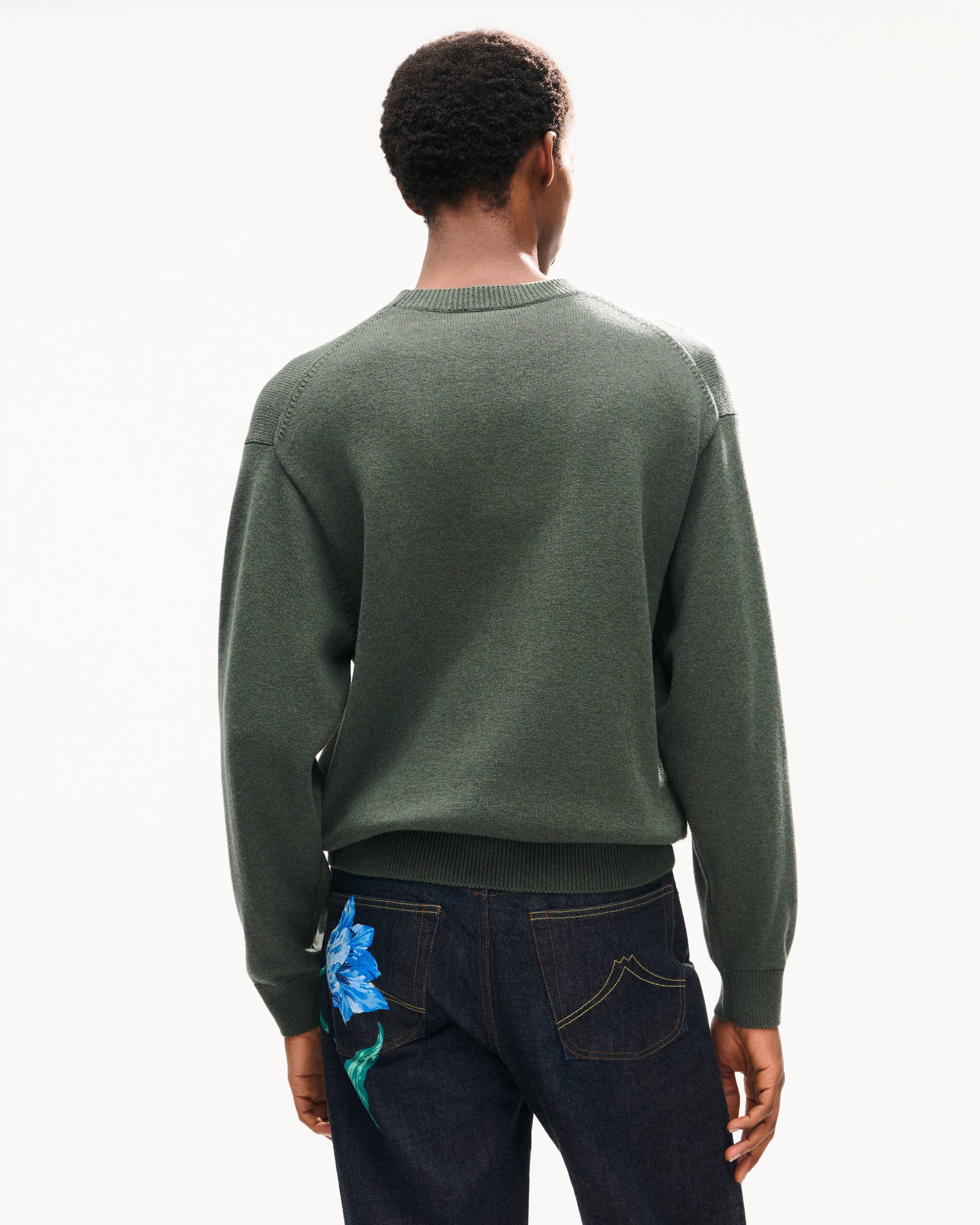 'KENZO Jumping Tiger' embroidered jumper in wool cotton