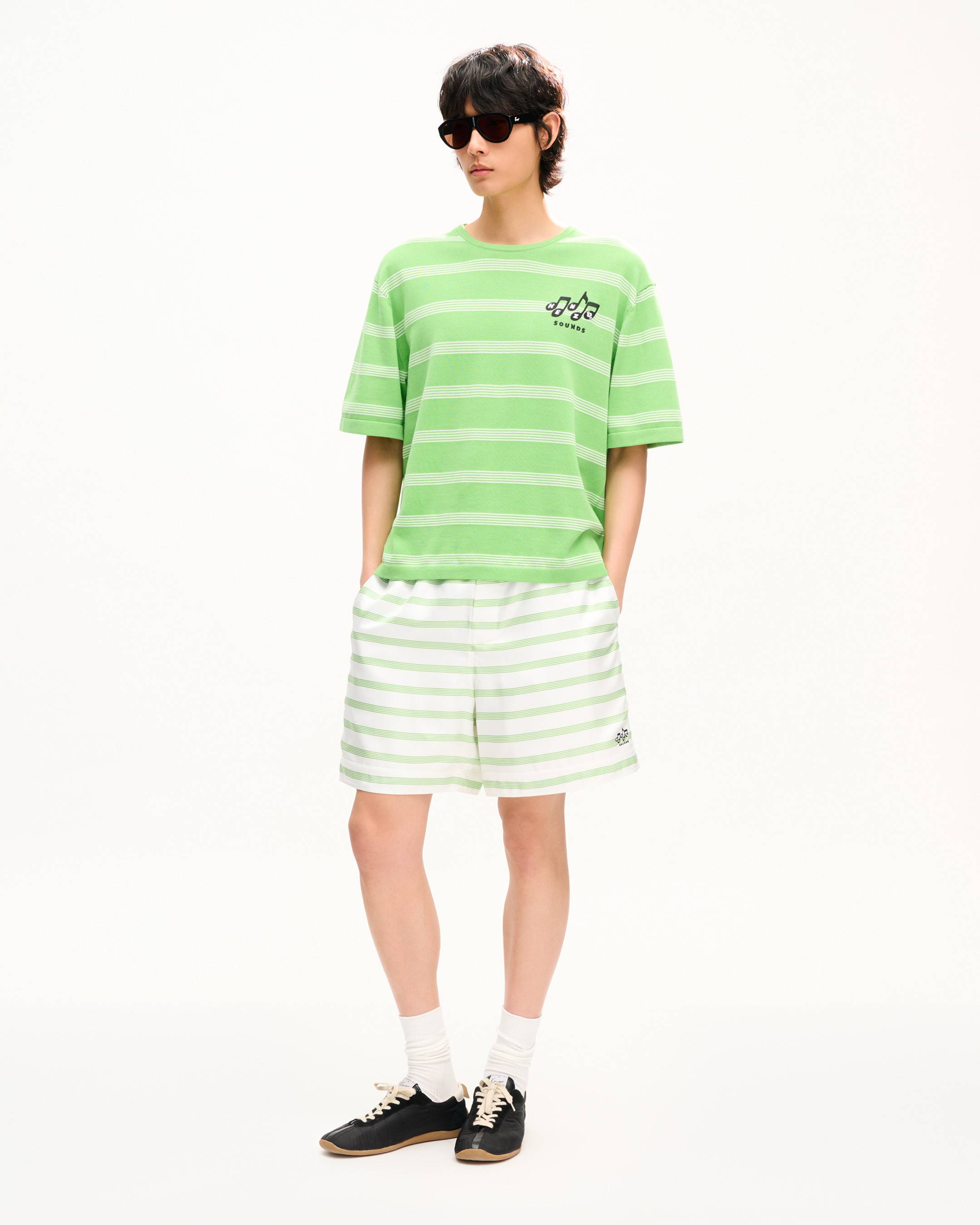 'KENZO Sounds' elasticated shorts in silk