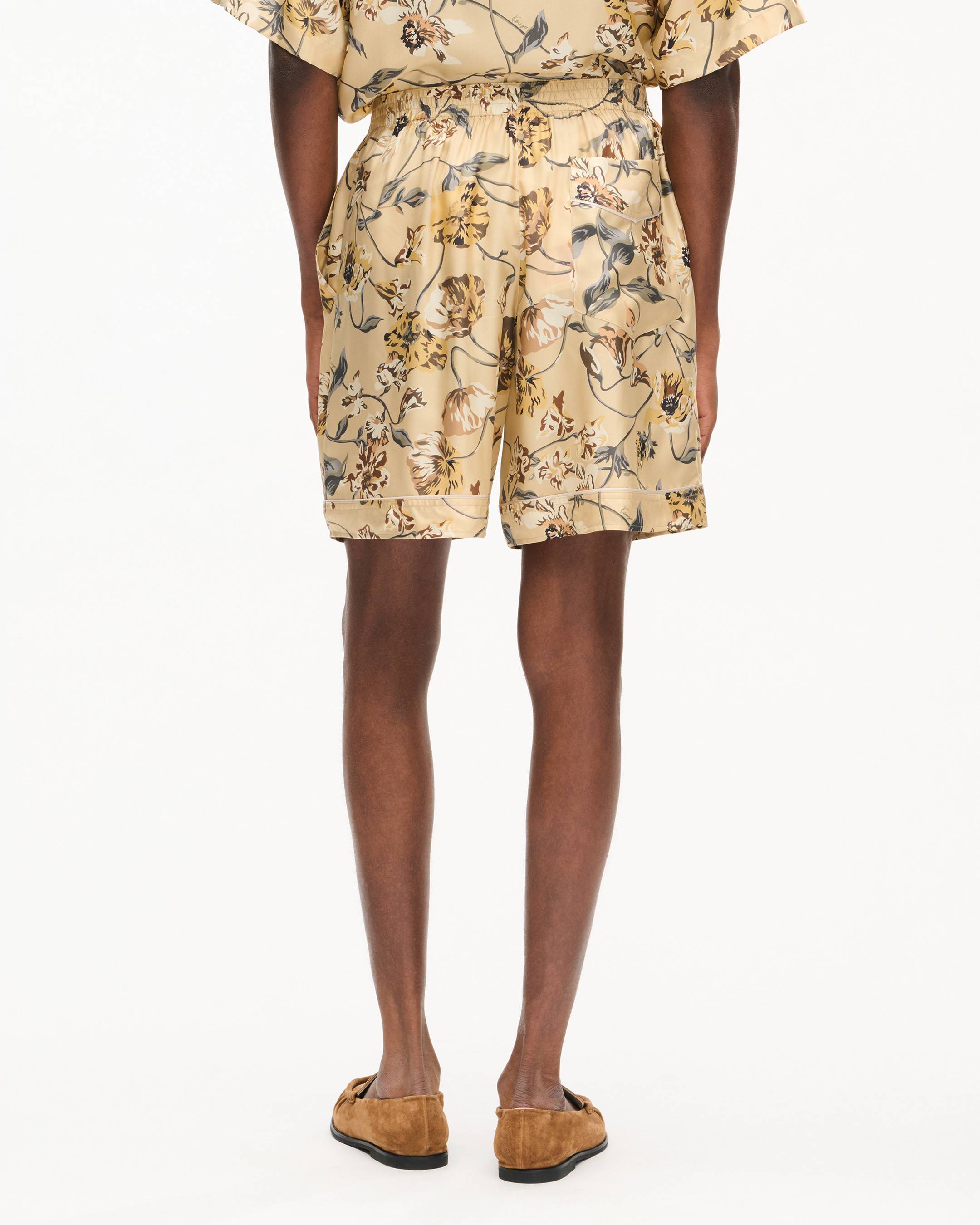 'KENZO Wildflower' エラスティック ショーツ イン シルク