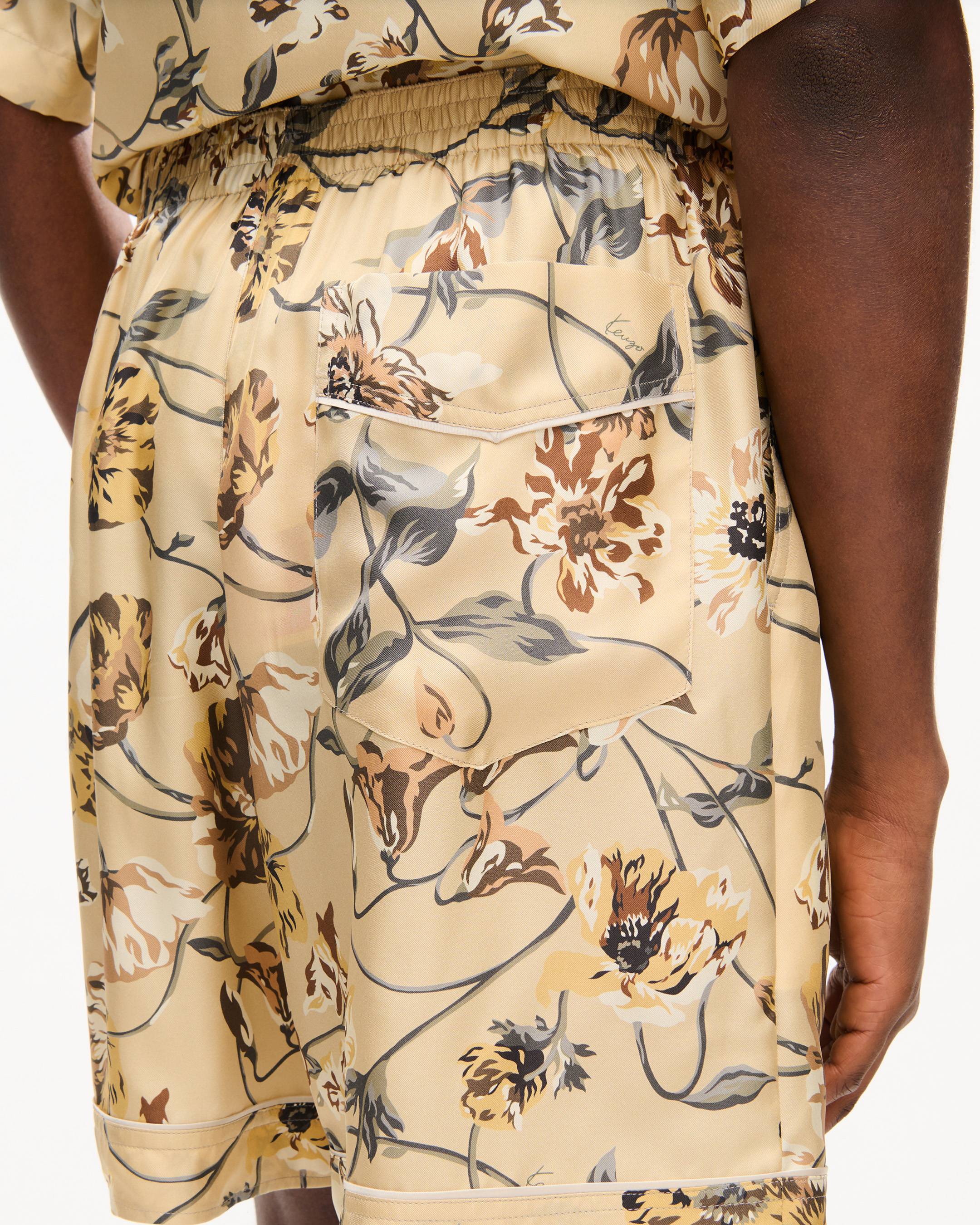 'KENZO Wildflower' エラスティック ショーツ イン シルク