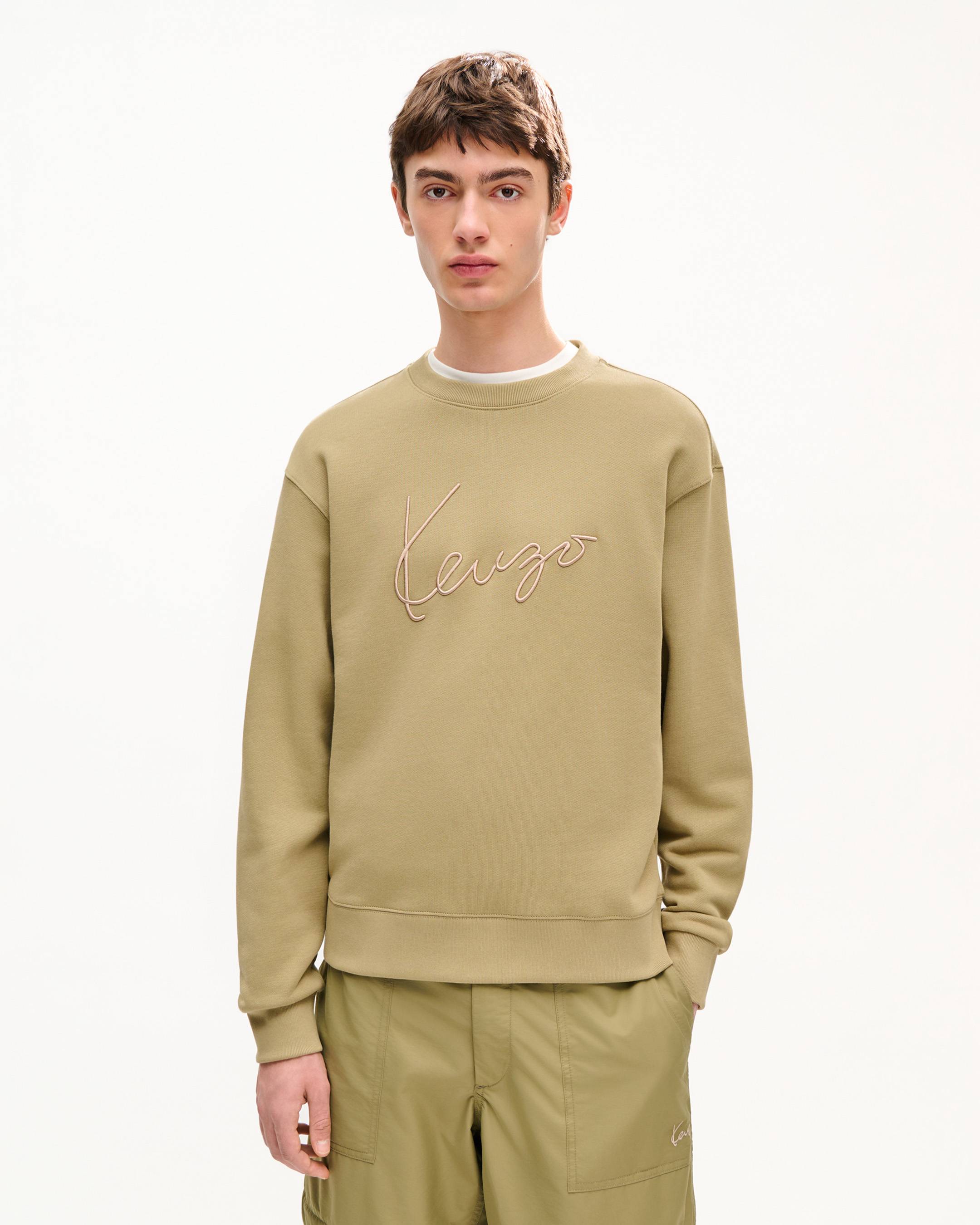 Sweatshirt brod&eacute; 'KENZO Signature' en coton