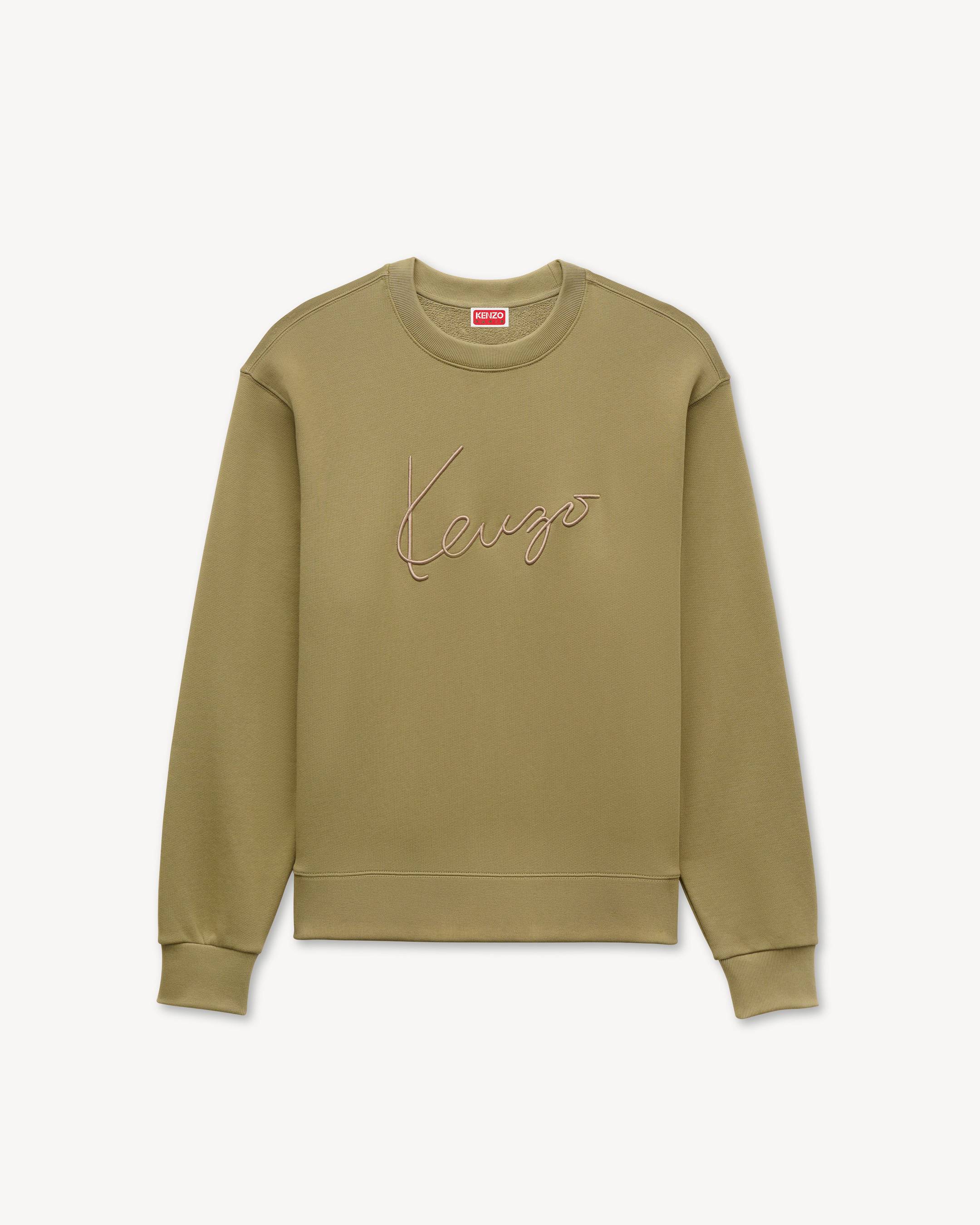 Sweatshirt brod&eacute; 'KENZO Signature' en coton