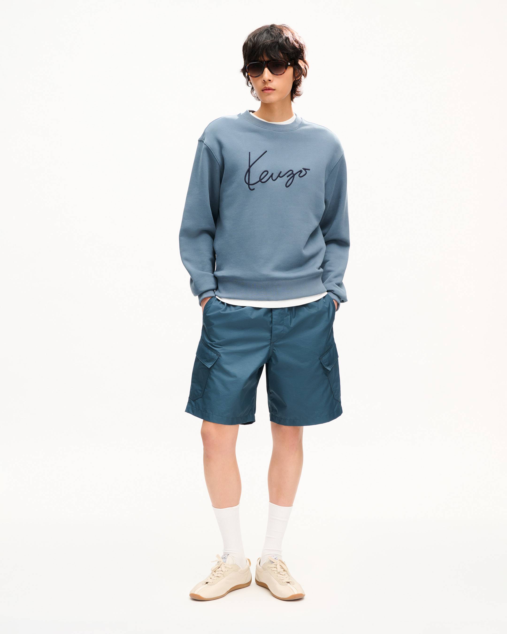 Sweatshirt brod&eacute; 'KENZO Signature' en coton