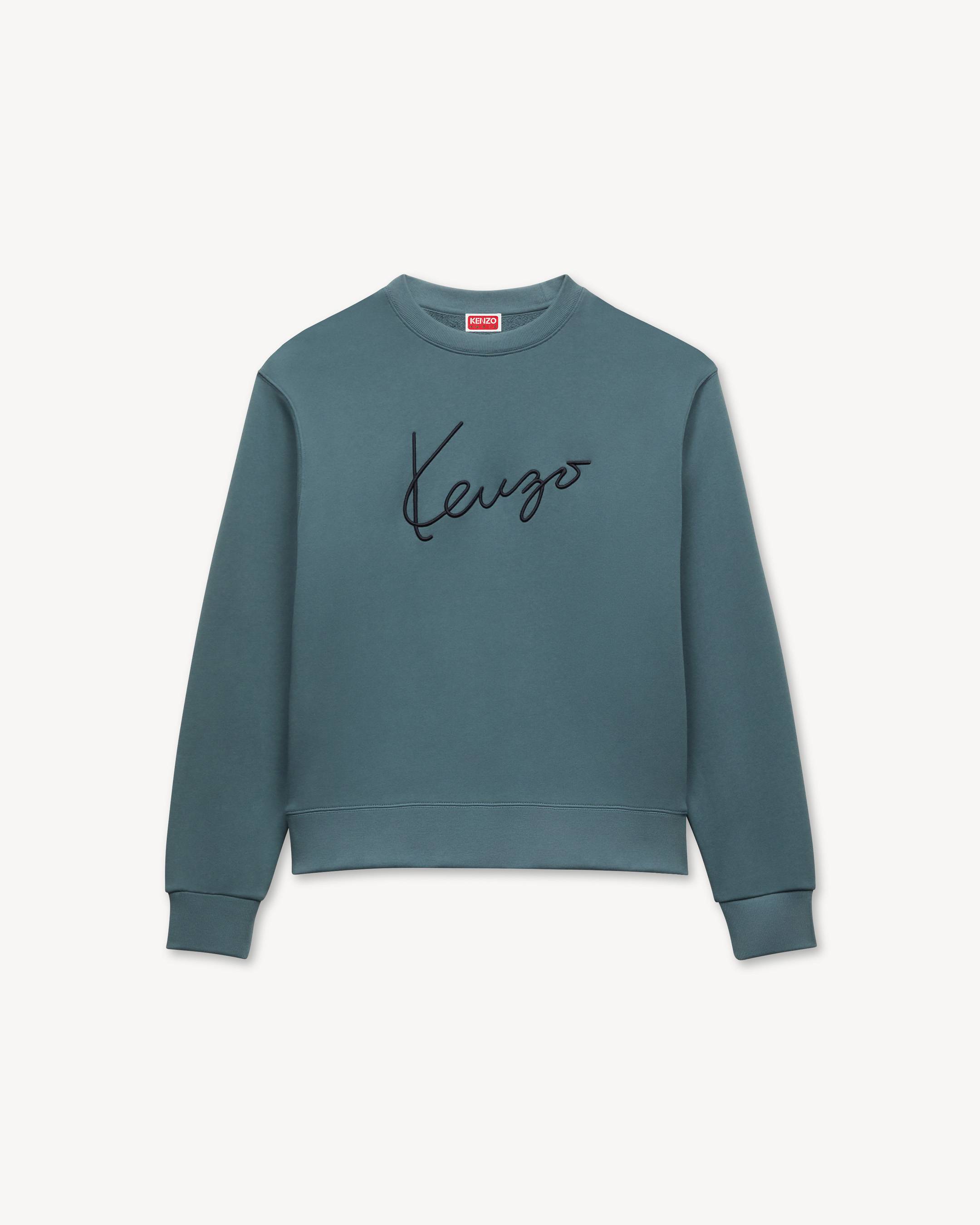 Sweatshirt brod&eacute; 'KENZO Signature' en coton