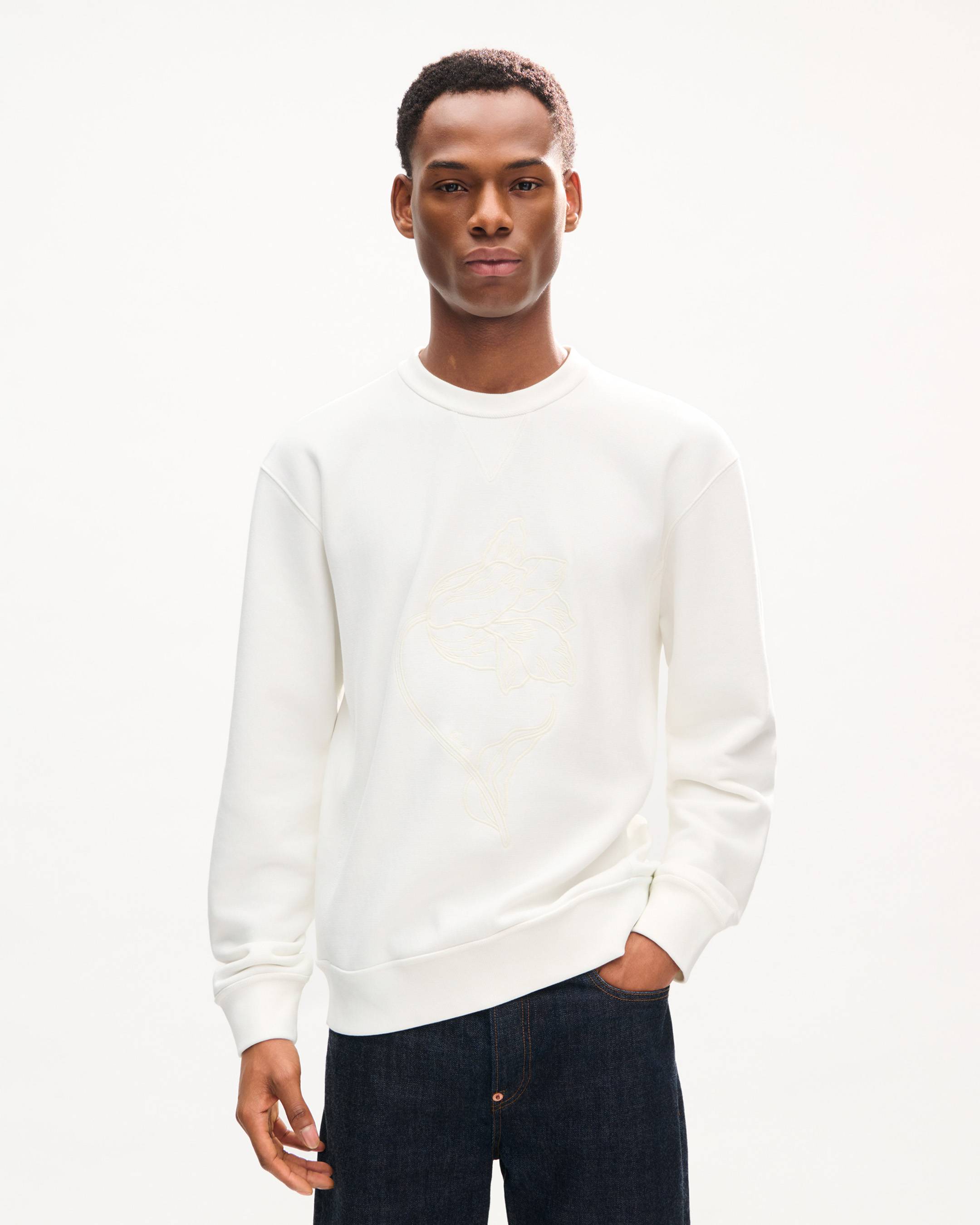 Sweatshirt brod&eacute; 'KENZO Tulip' en coton