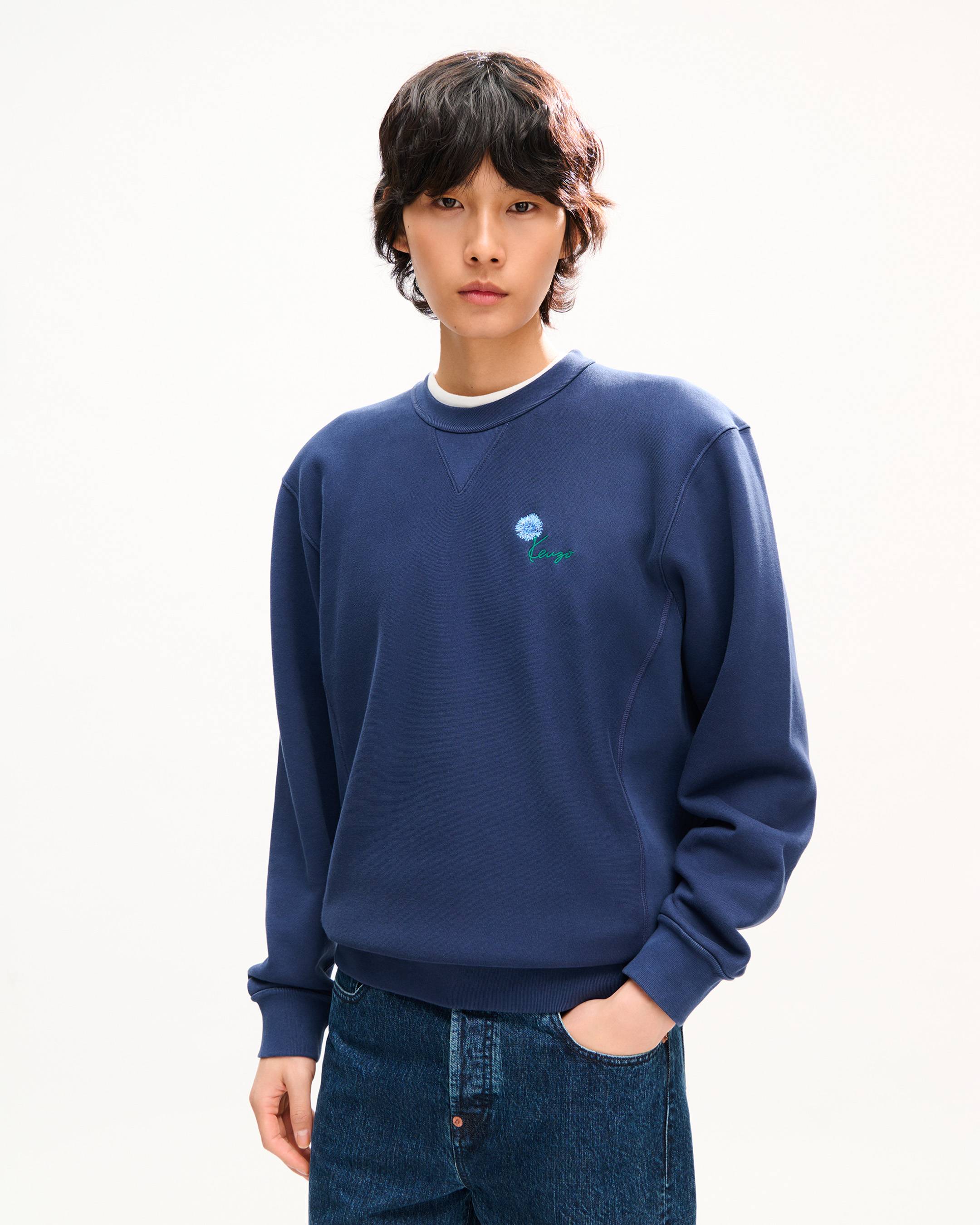 Sweatshirt brod&eacute; 'KENZO Tulip' en coton