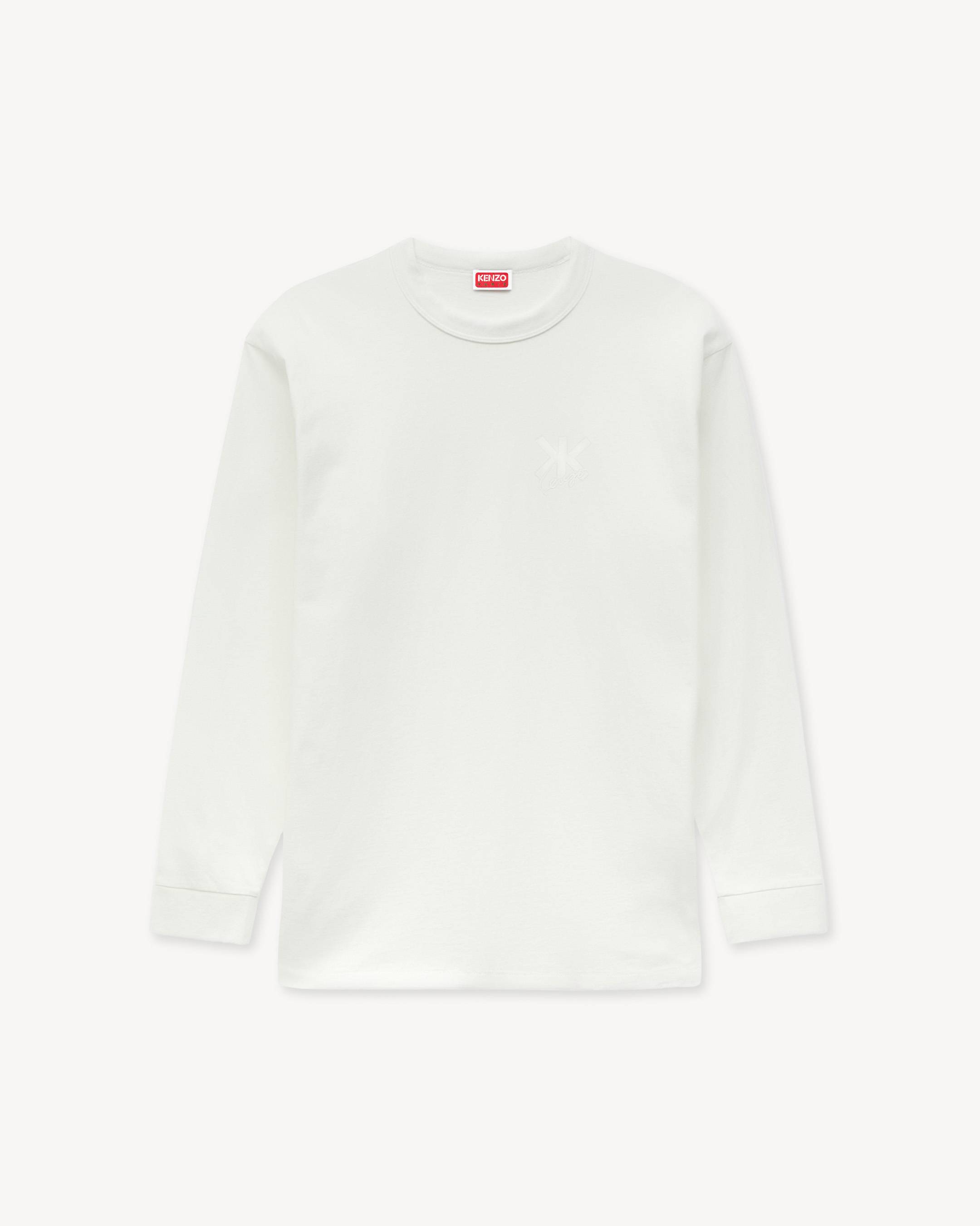 T-shirt brod&eacute; &agrave; manches longues 'KENZO Double K' en coton