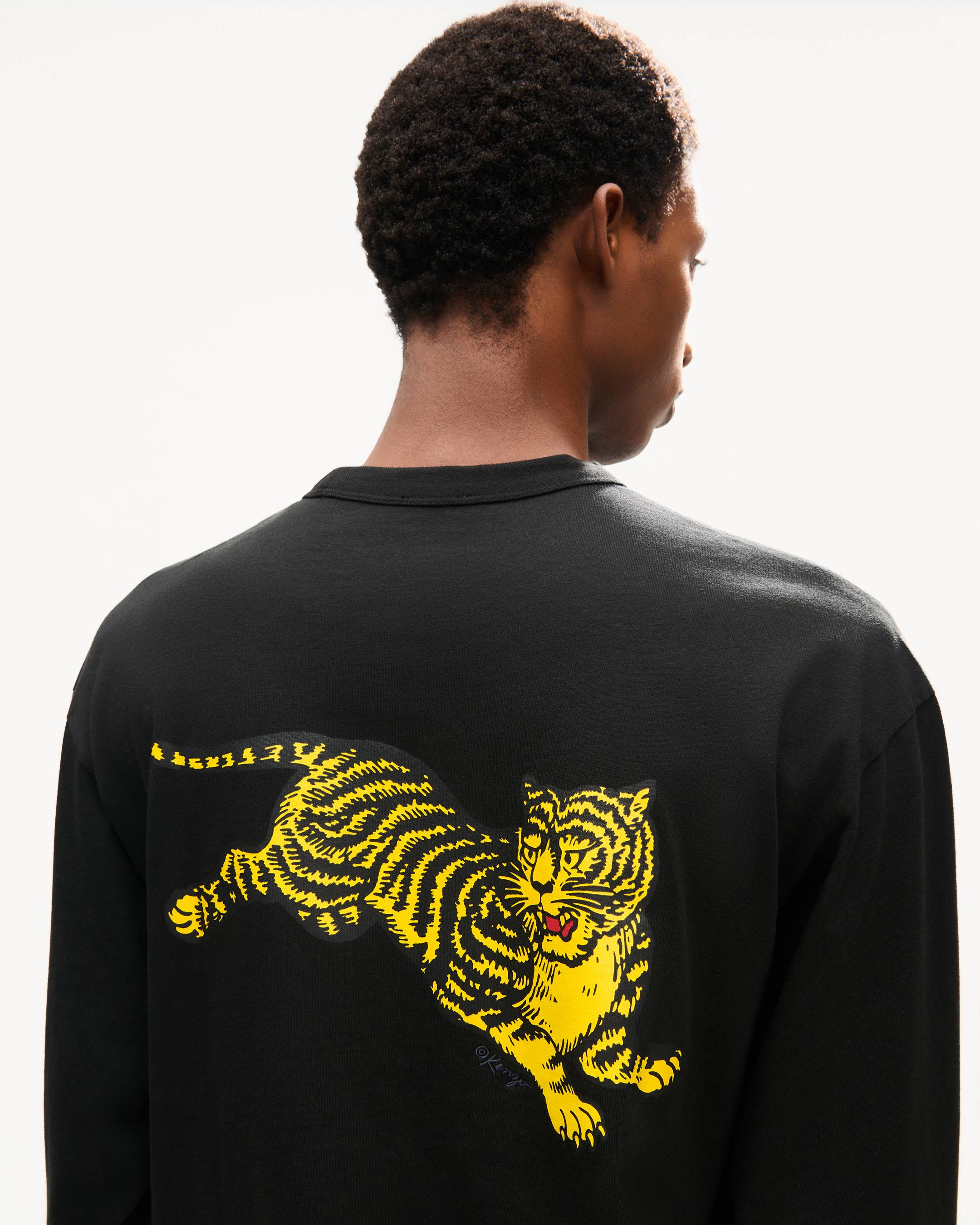 T-shirt &agrave; manches longues 'KENZO Jumping Tiger' en coton