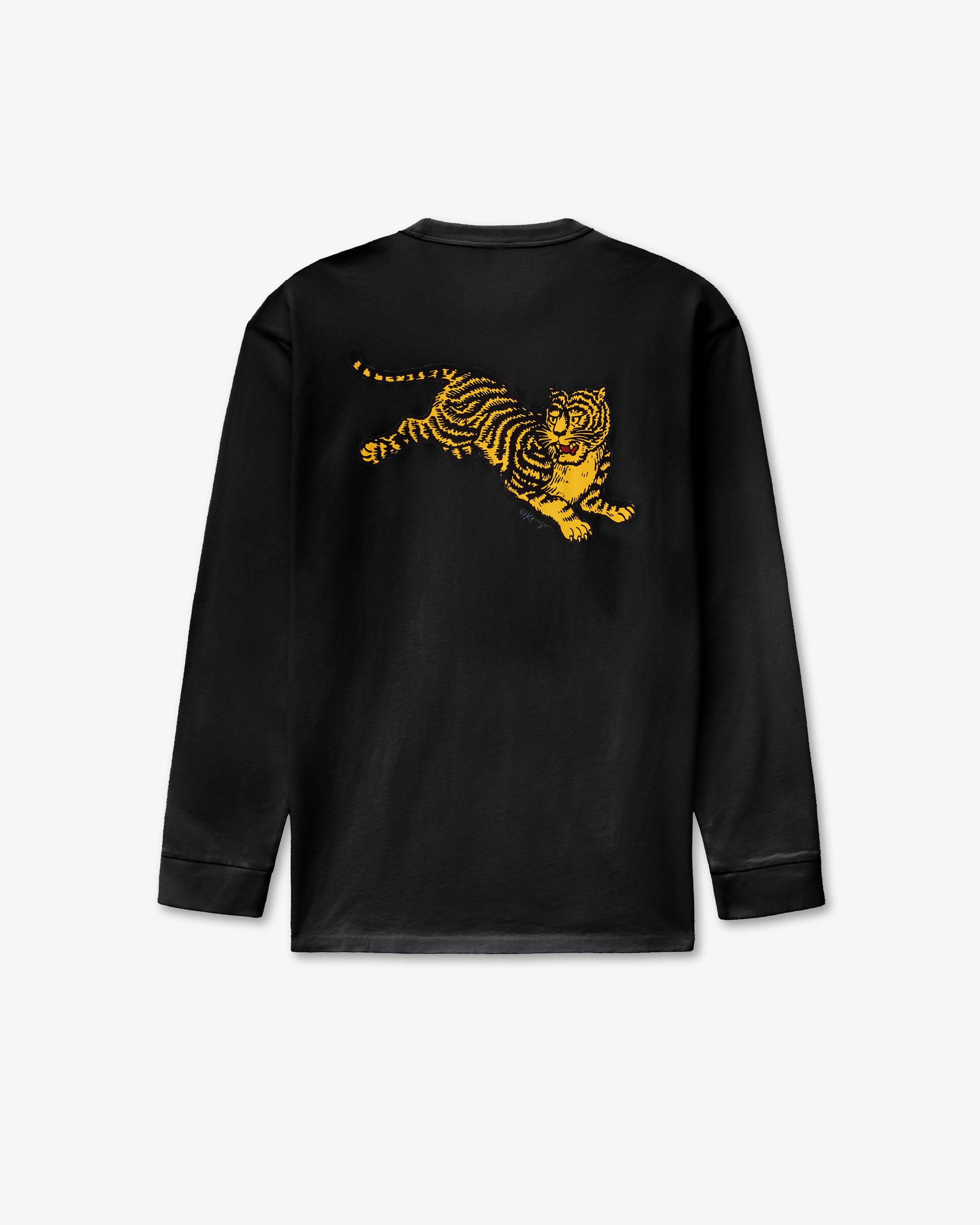 T-shirt &agrave; manches longues 'KENZO Jumping Tiger' en coton