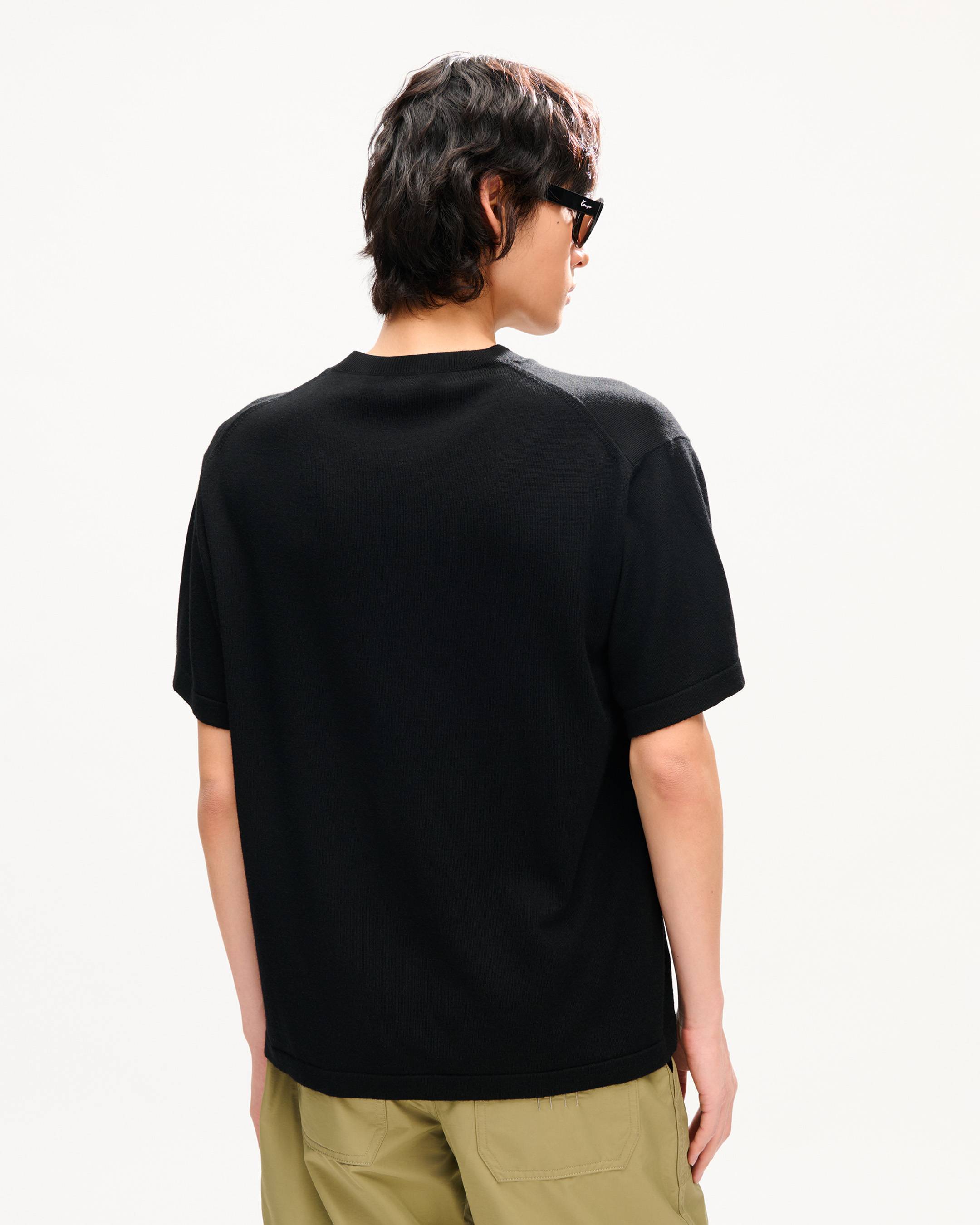 'KENZO Signature' embroidered T-shirt in merino wool