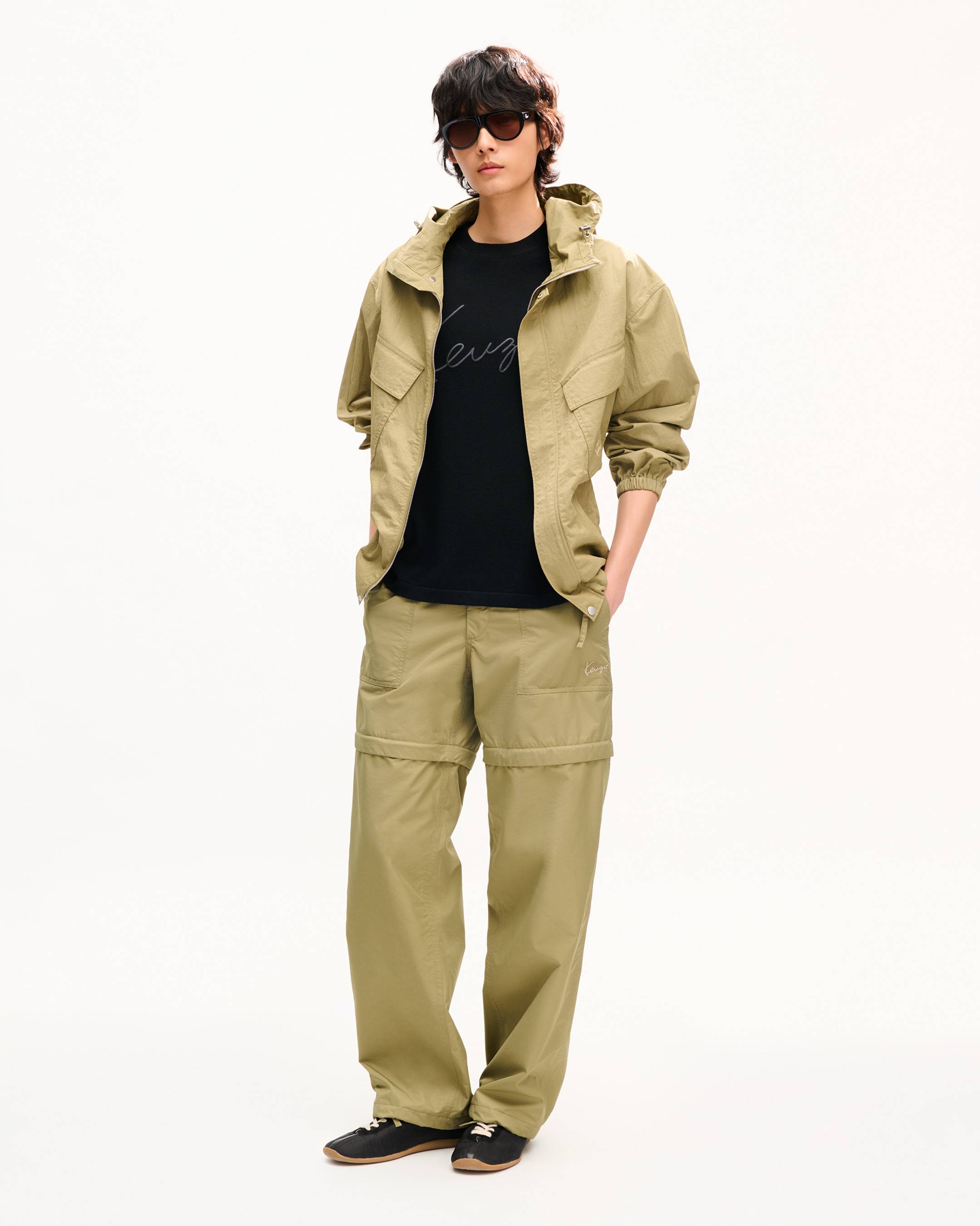 'KENZO Signature' embroidered T-shirt in merino wool