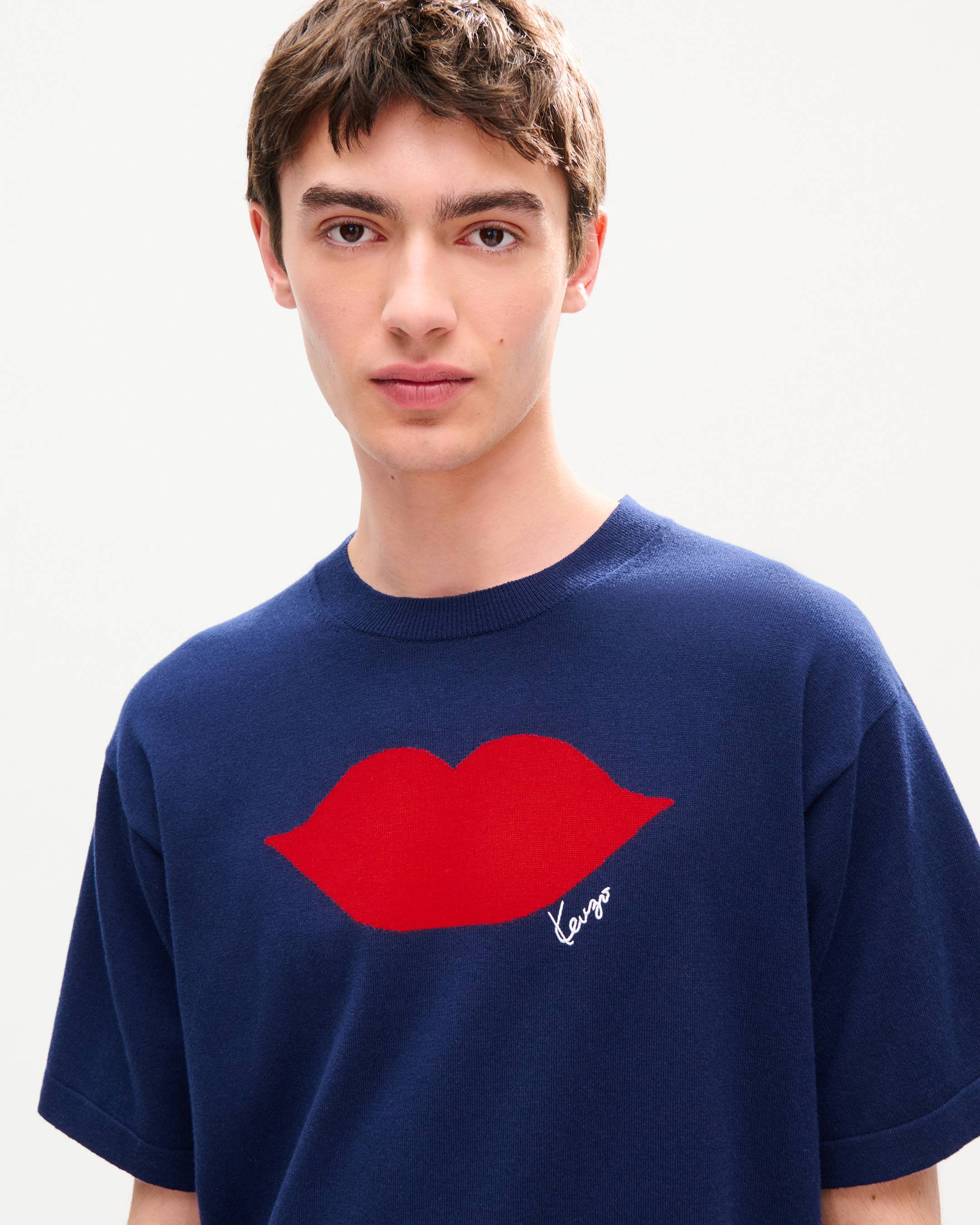 'KENZO Loves' knitted T-shirt in wool cotton