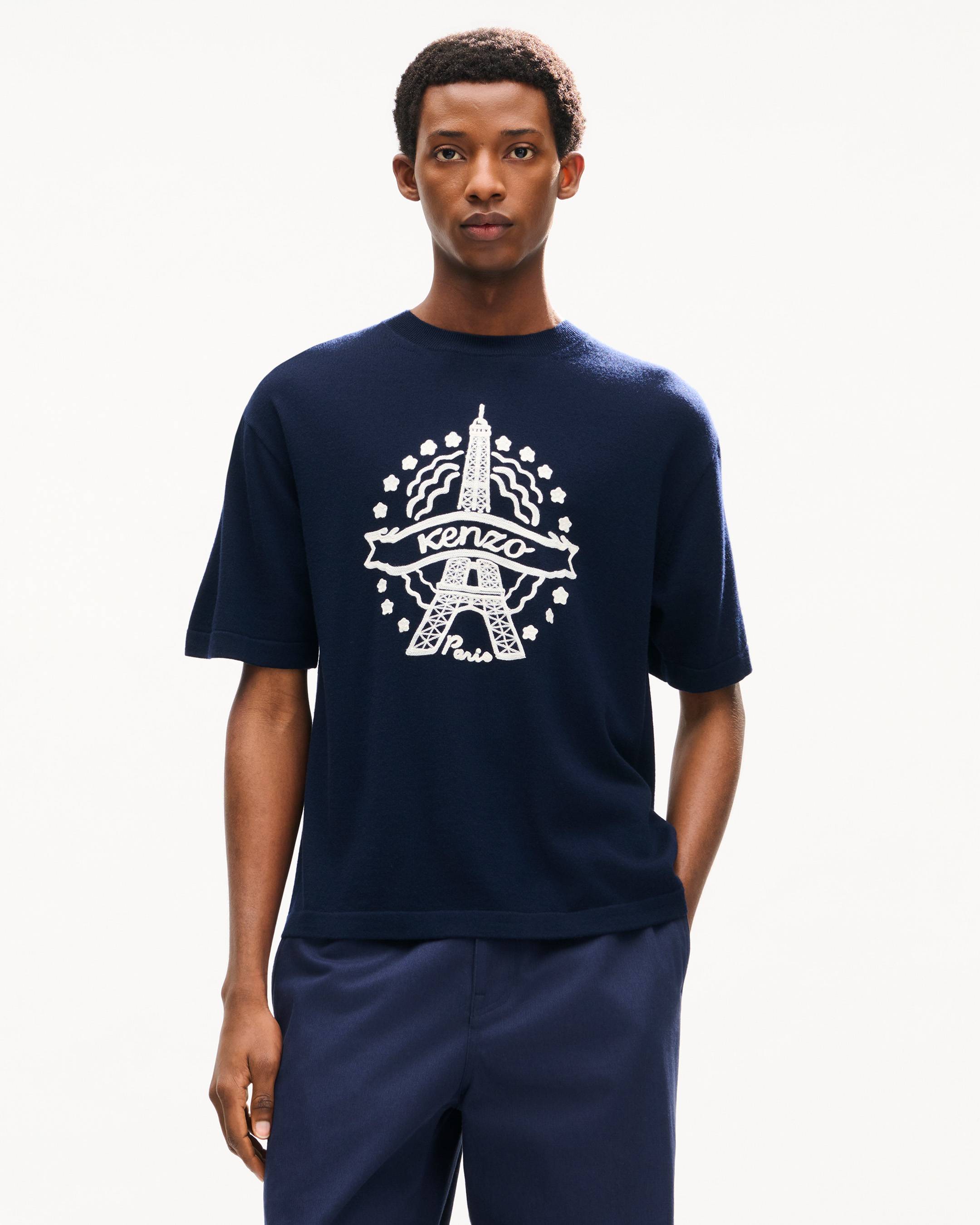 Camiseta de lana bordada 'KENZO Eiffel Tower Design'