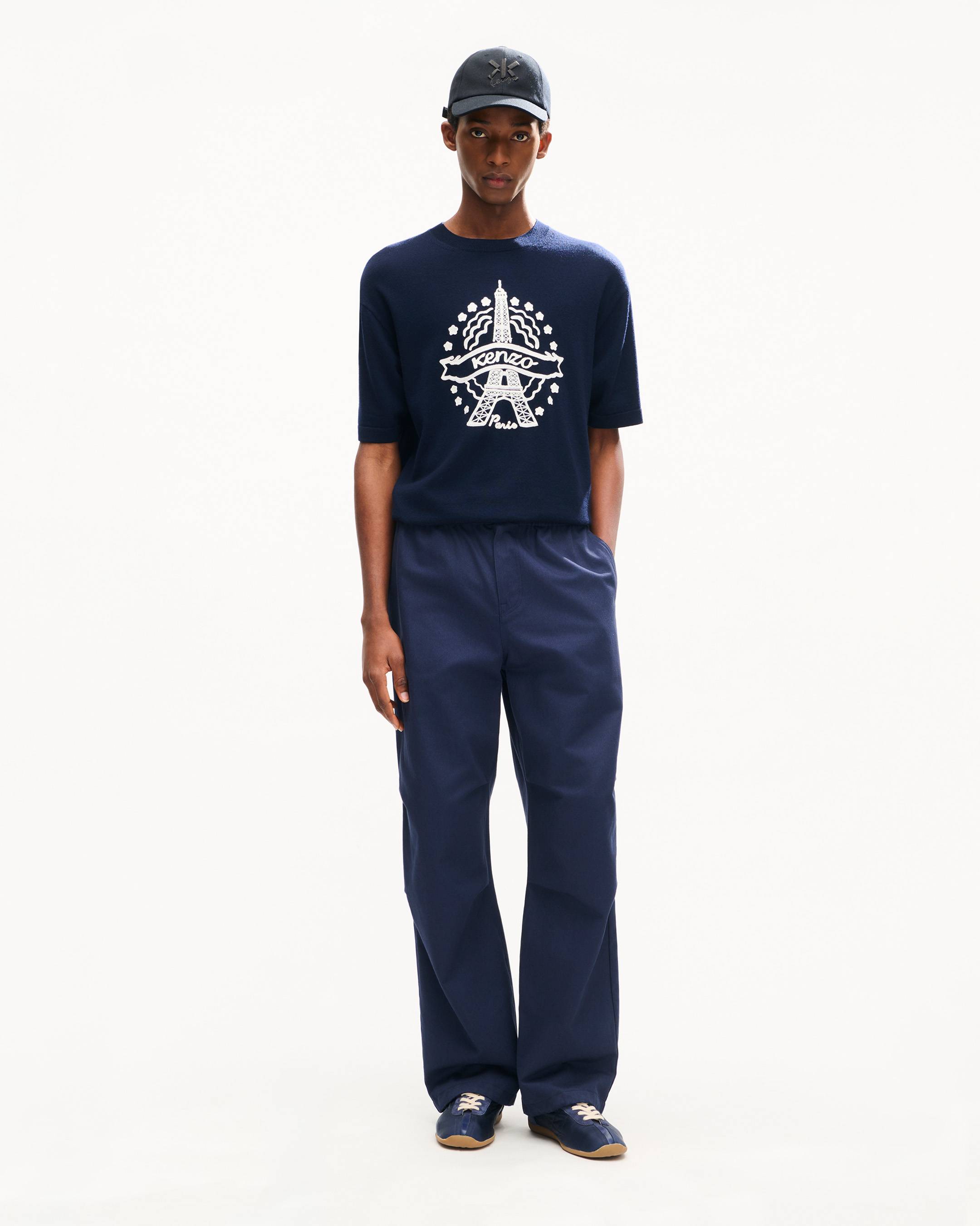 Camiseta de lana bordada 'KENZO Eiffel Tower Design'