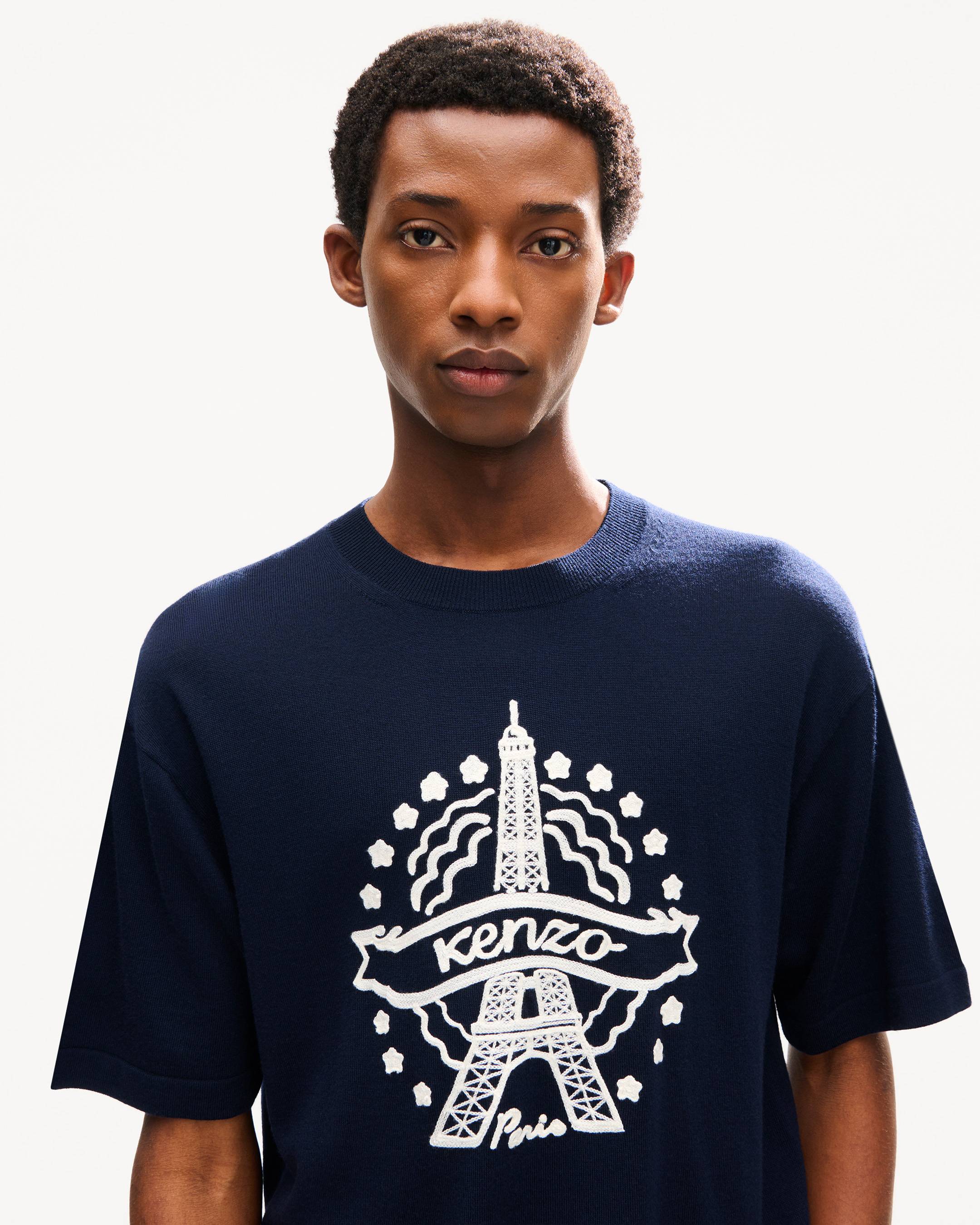 Camiseta de lana bordada 'KENZO Eiffel Tower Design'