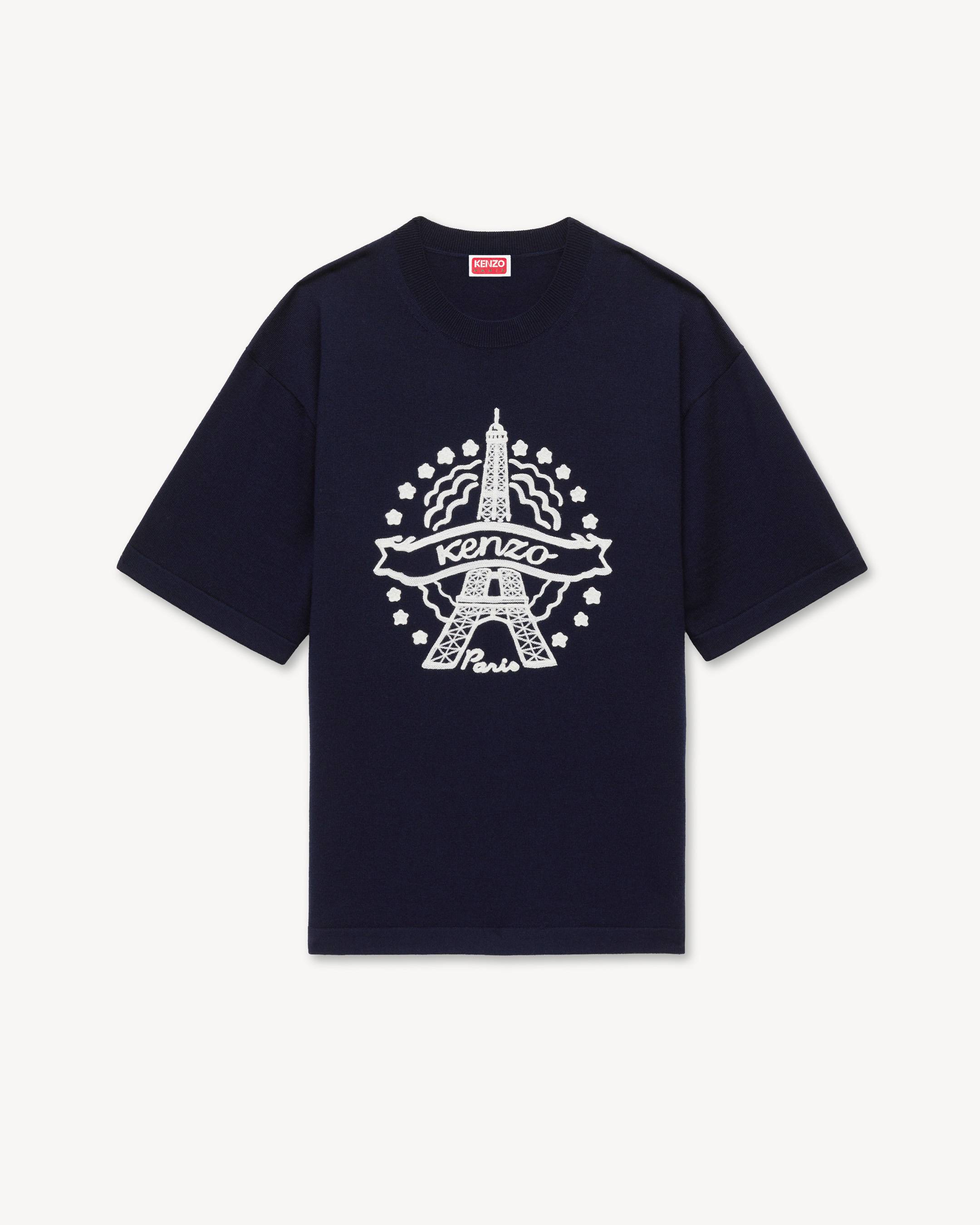 Camiseta de lana bordada 'KENZO Eiffel Tower Design'