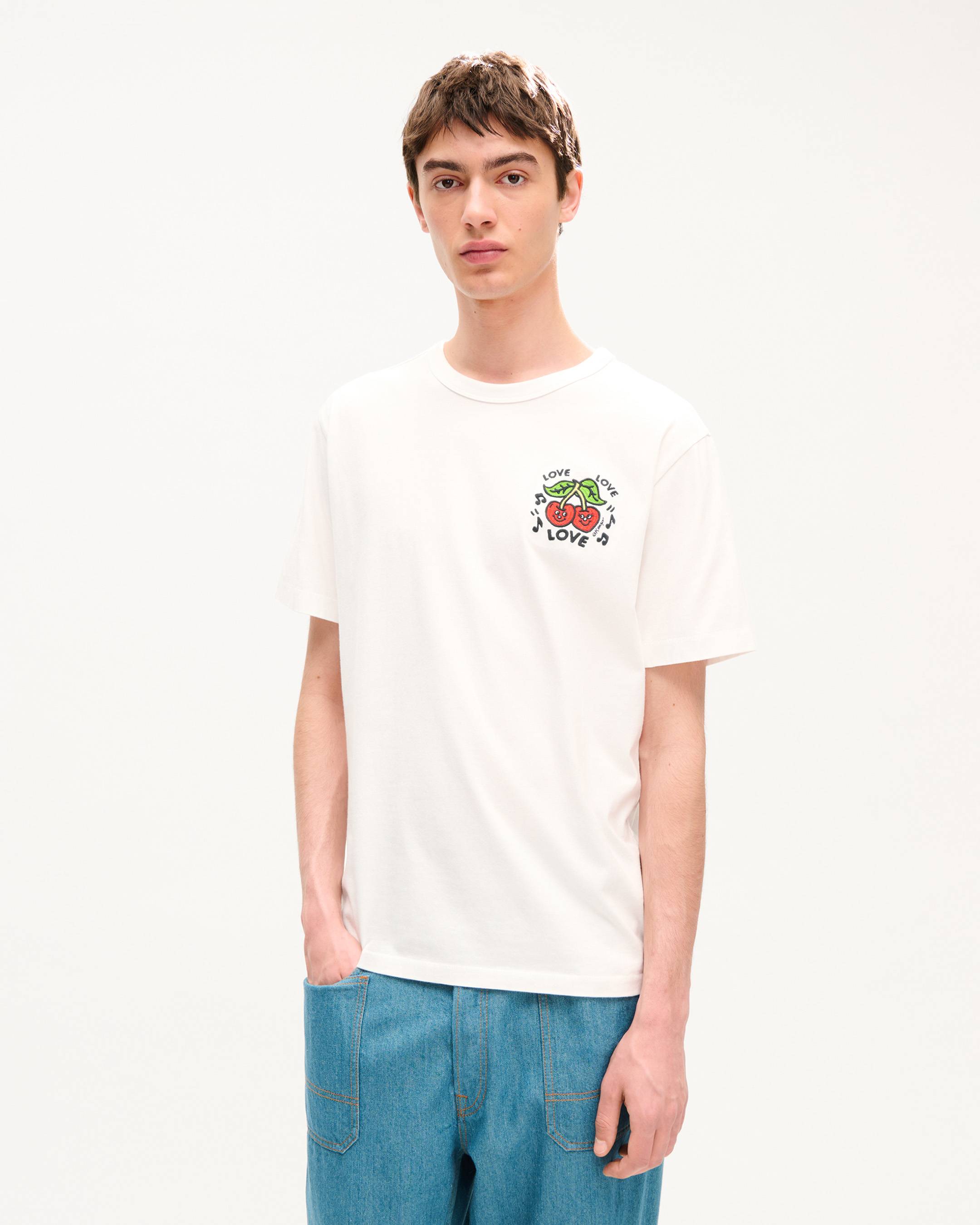 'KENZO Loves' エンブロイダリー スリム Tシャツ イン コットン