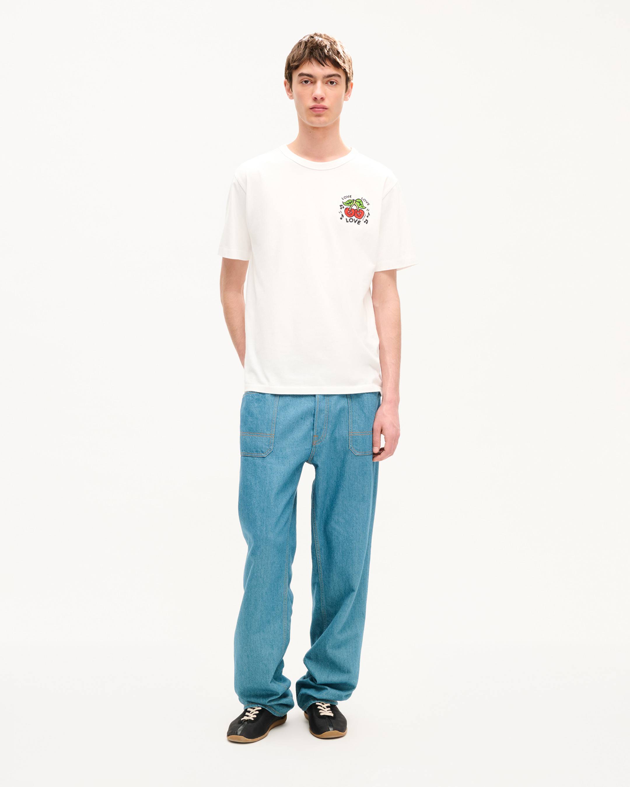 'KENZO Loves' エンブロイダリー スリム Tシャツ イン コットン