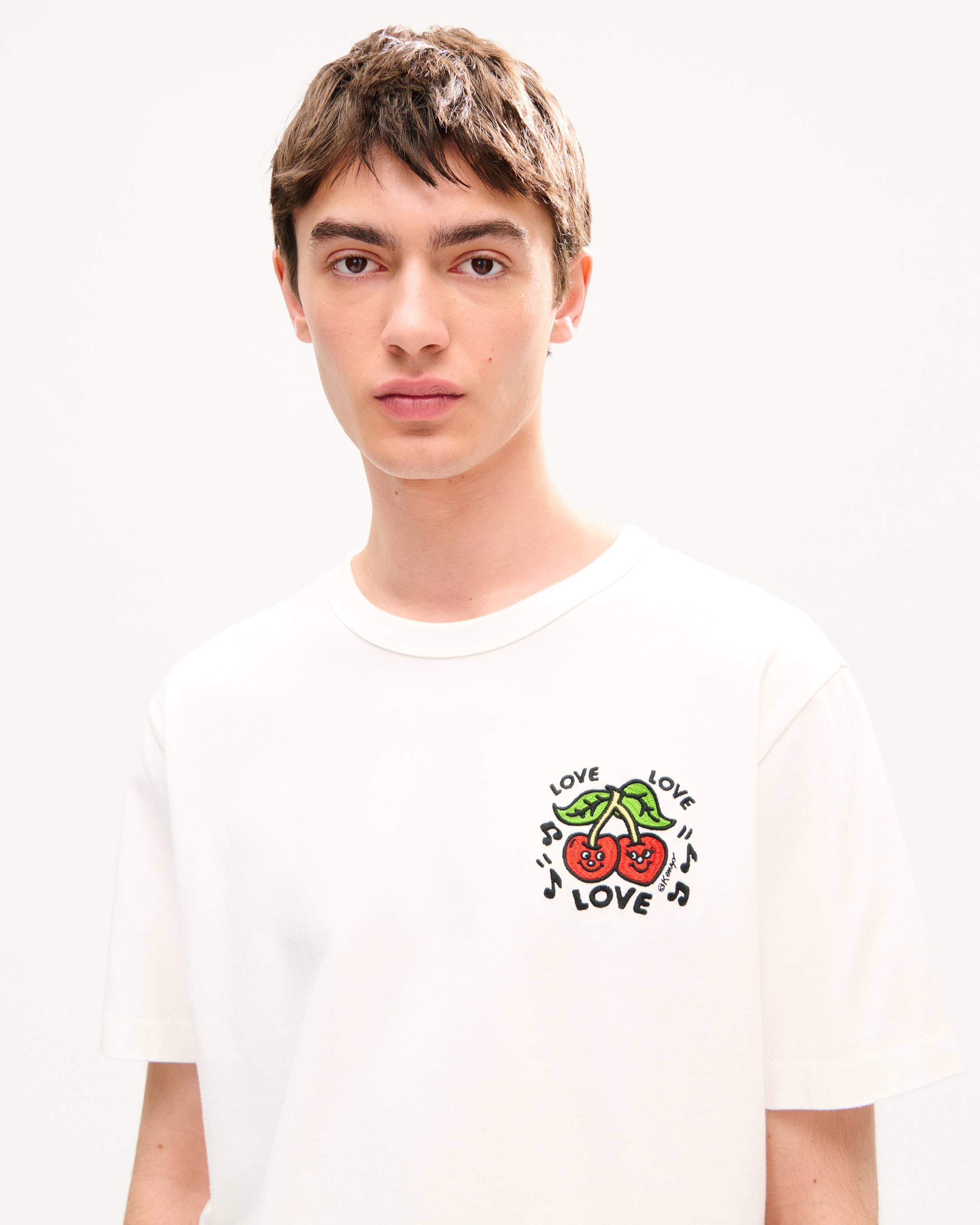 'KENZO Loves' エンブロイダリー スリム Tシャツ イン コットン