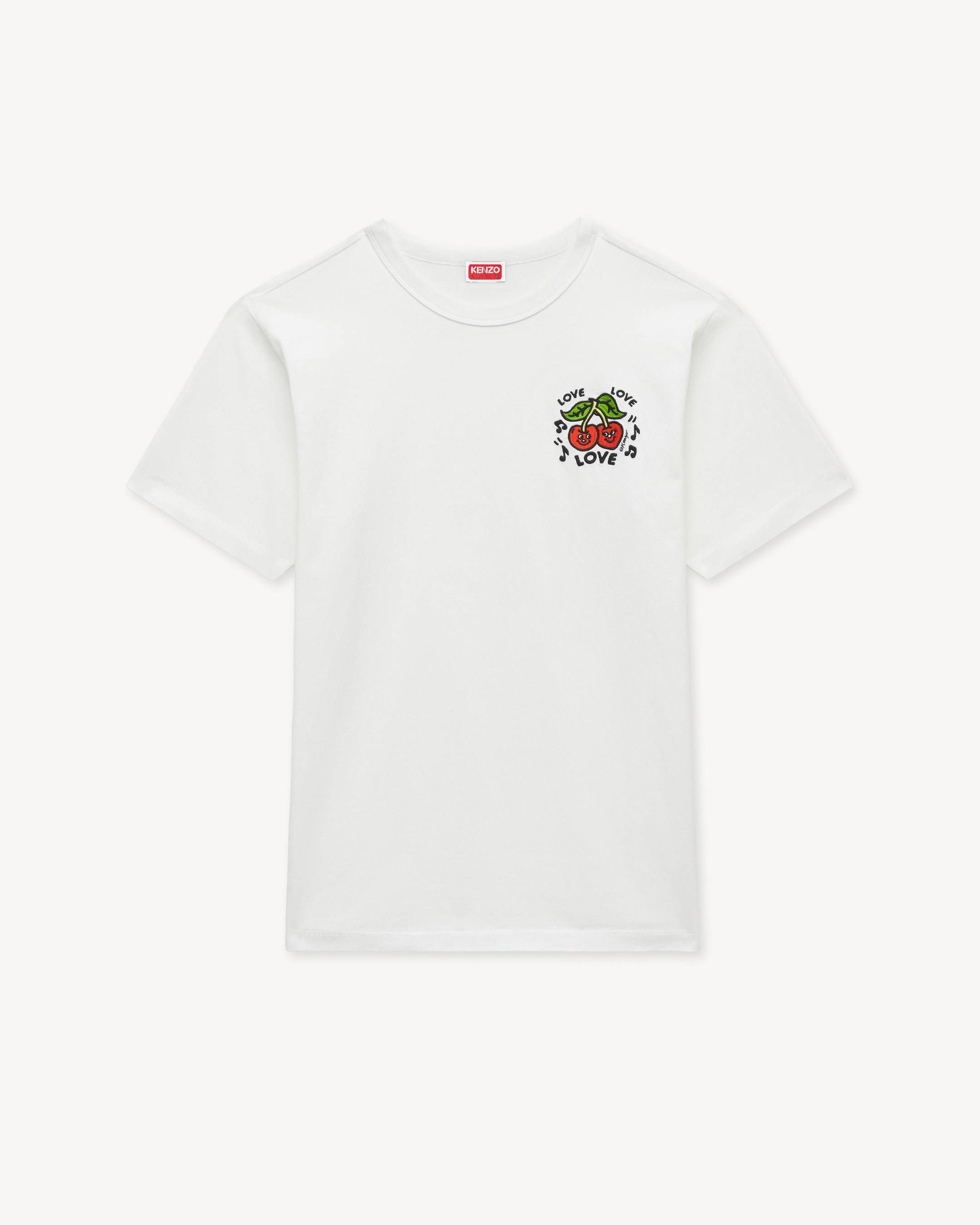 'KENZO Loves' エンブロイダリー スリム Tシャツ イン コットン
