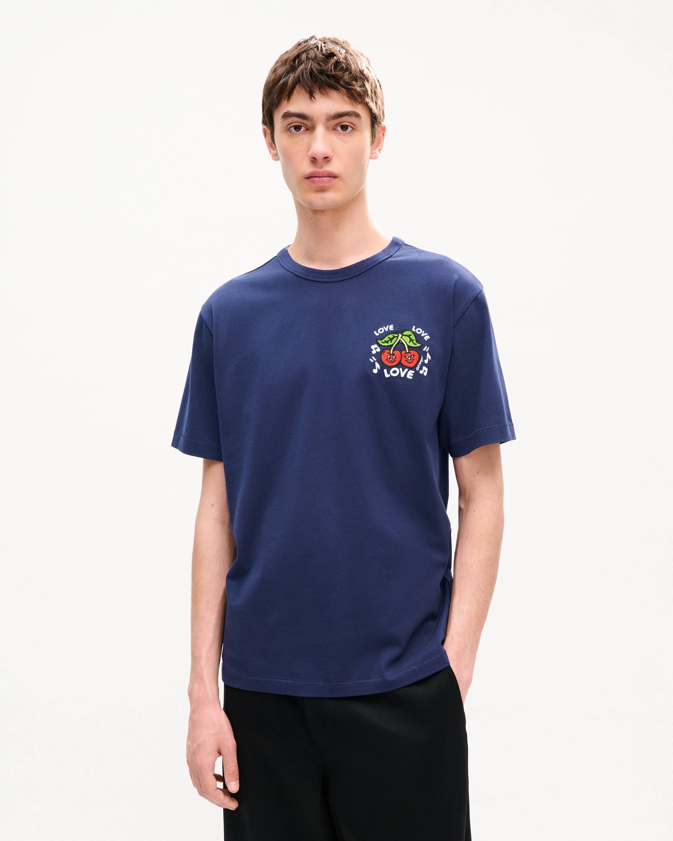 'KENZO Loves' エンブロイダリー スリム Tシャツ イン コットン