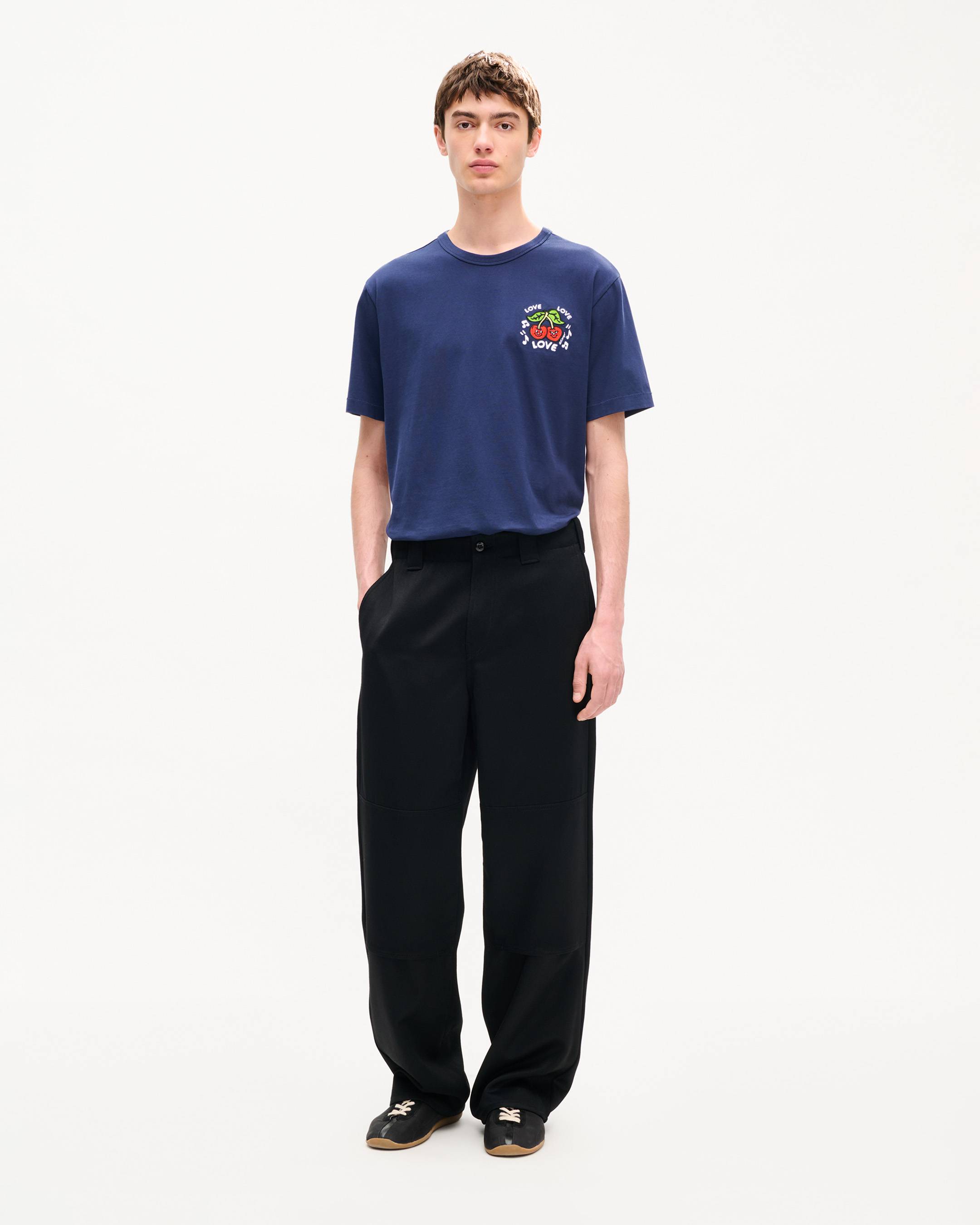 'KENZO Loves' エンブロイダリー スリム Tシャツ イン コットン