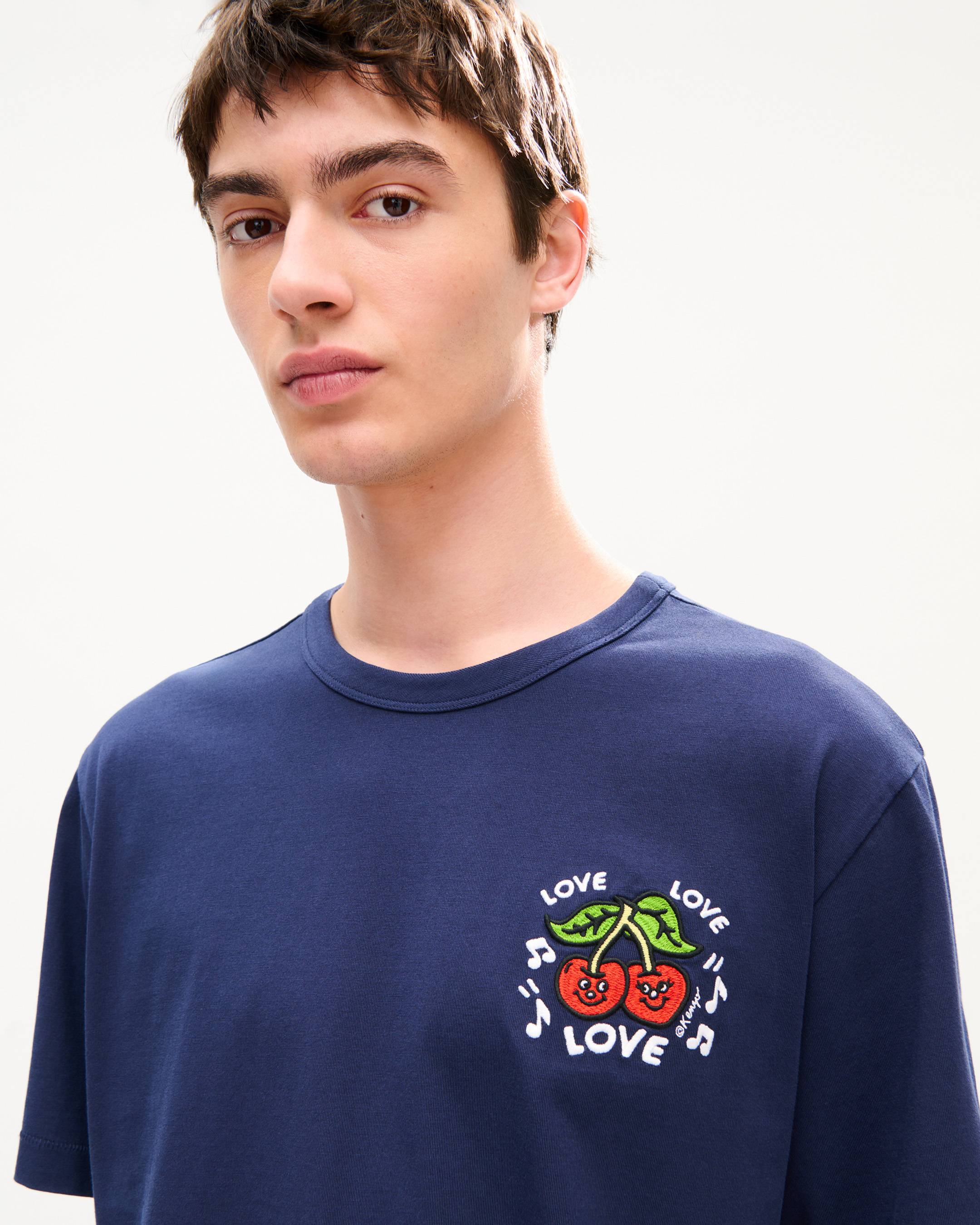 'KENZO Loves' エンブロイダリー スリム Tシャツ イン コットン