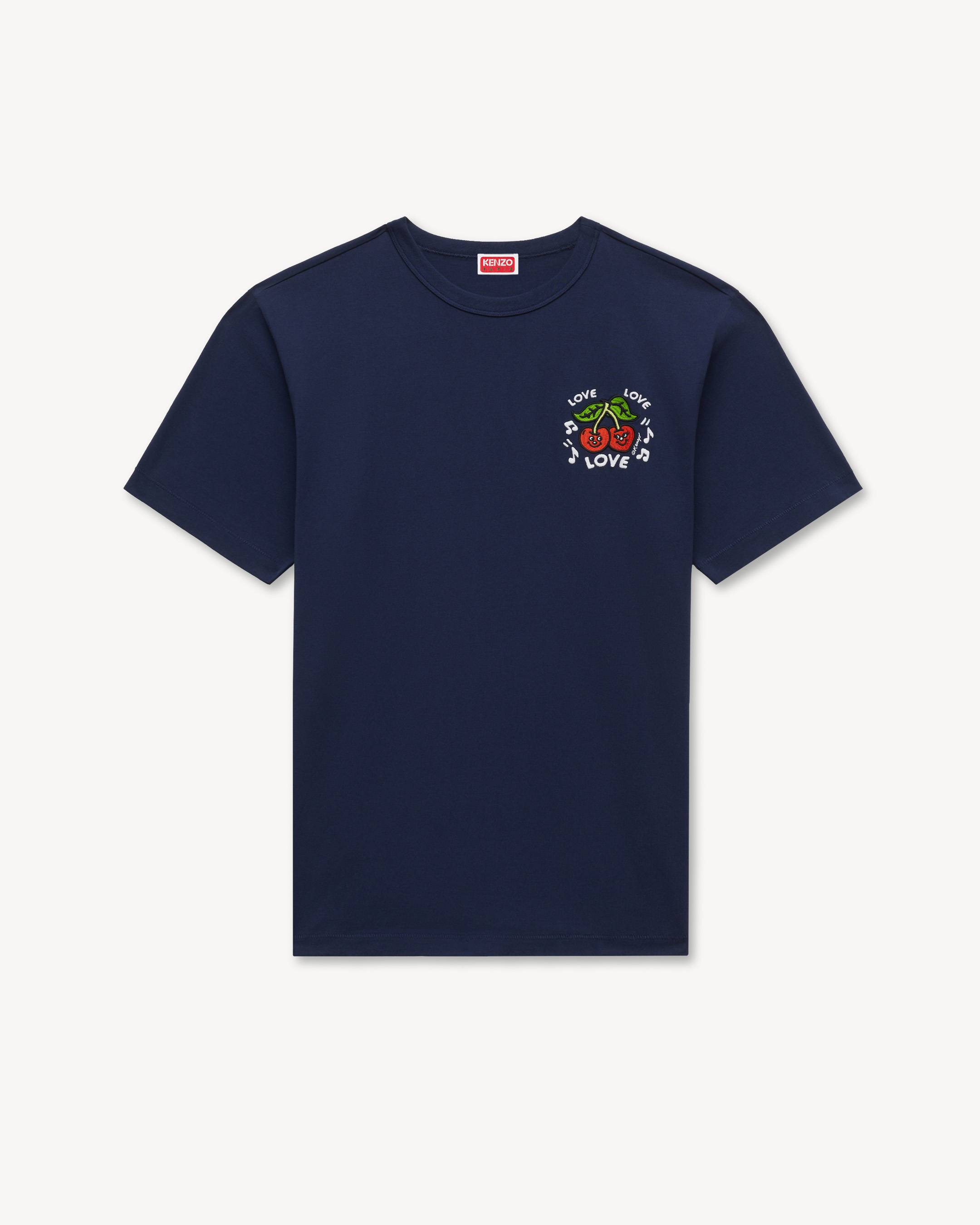 'KENZO Loves' エンブロイダリー スリム Tシャツ イン コットン
