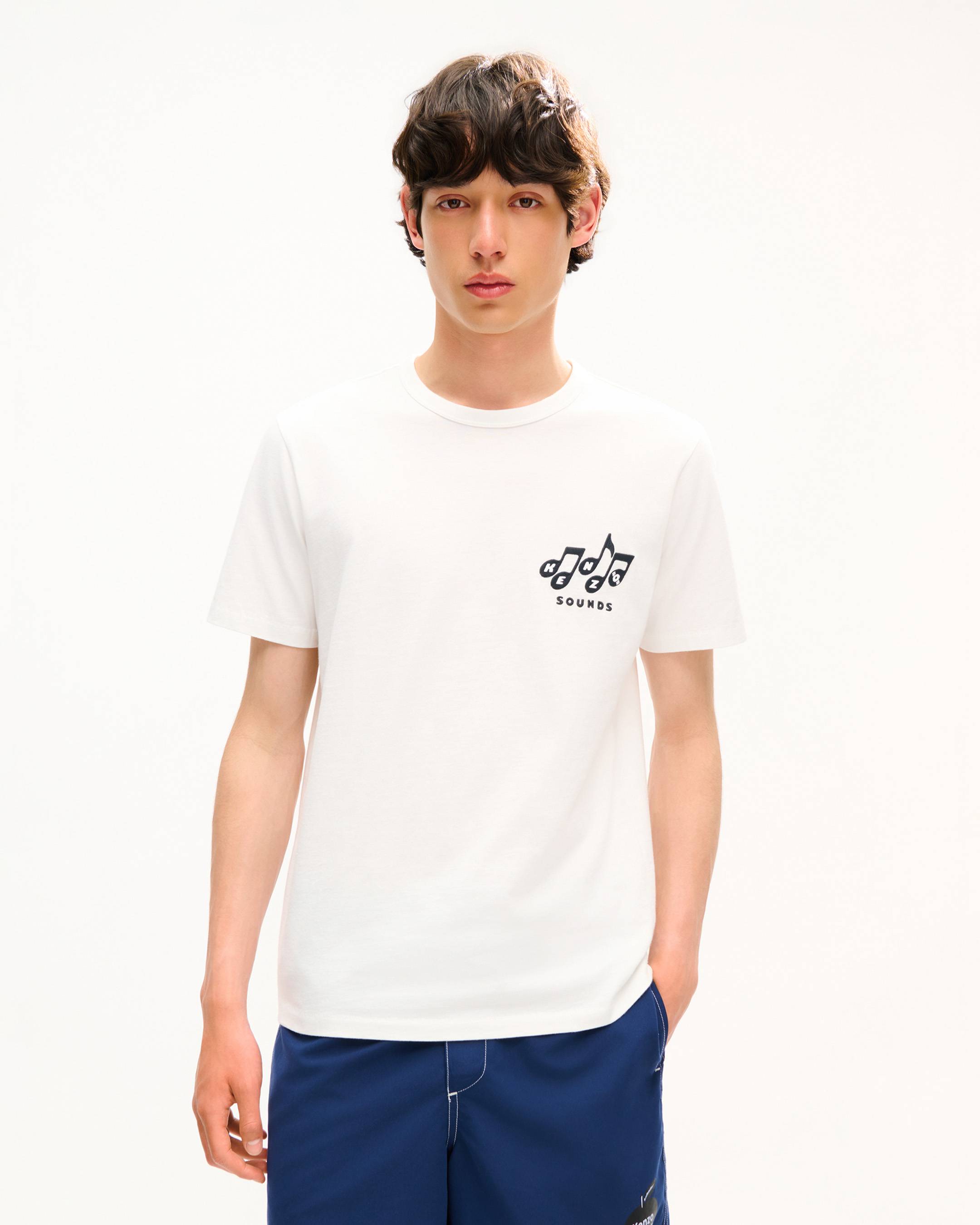 'KENZO Sounds' embroidered slim T-shirt in cotton