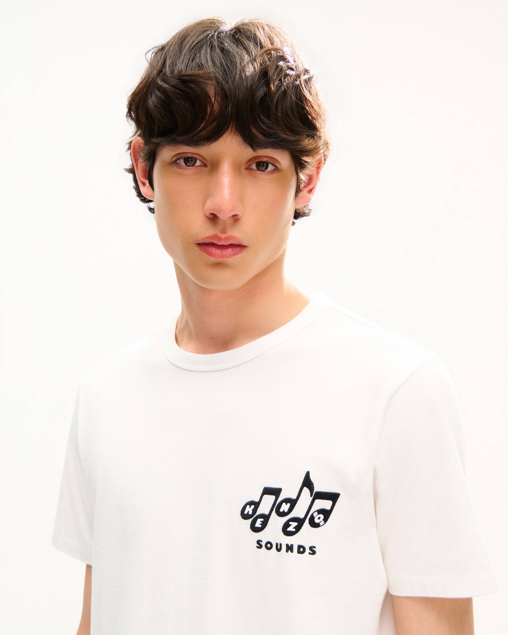 'KENZO Sounds' embroidered slim T-shirt in cotton
