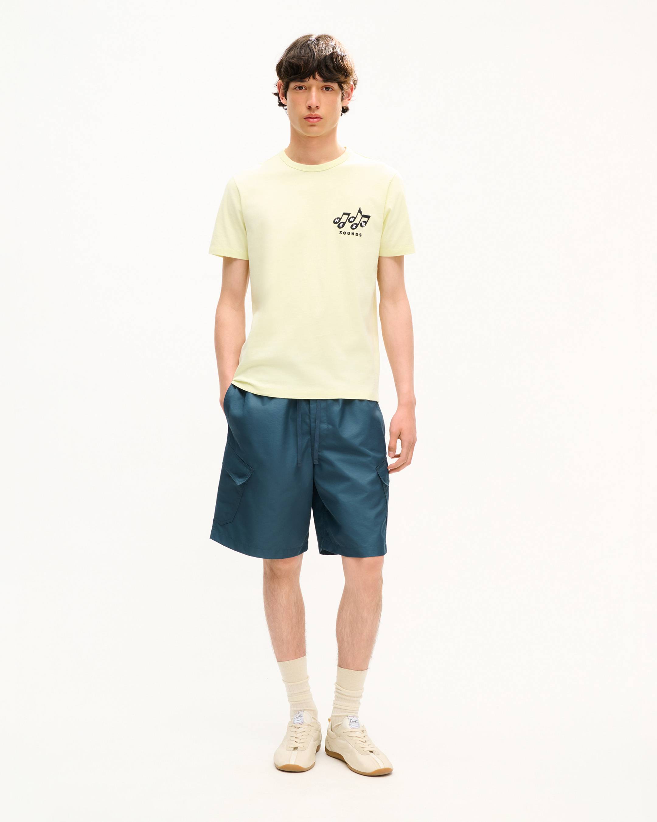 Schmales T-Shirt mit &bdquo;KENZO Sounds&ldquo;-Stickerei aus Baumwolle