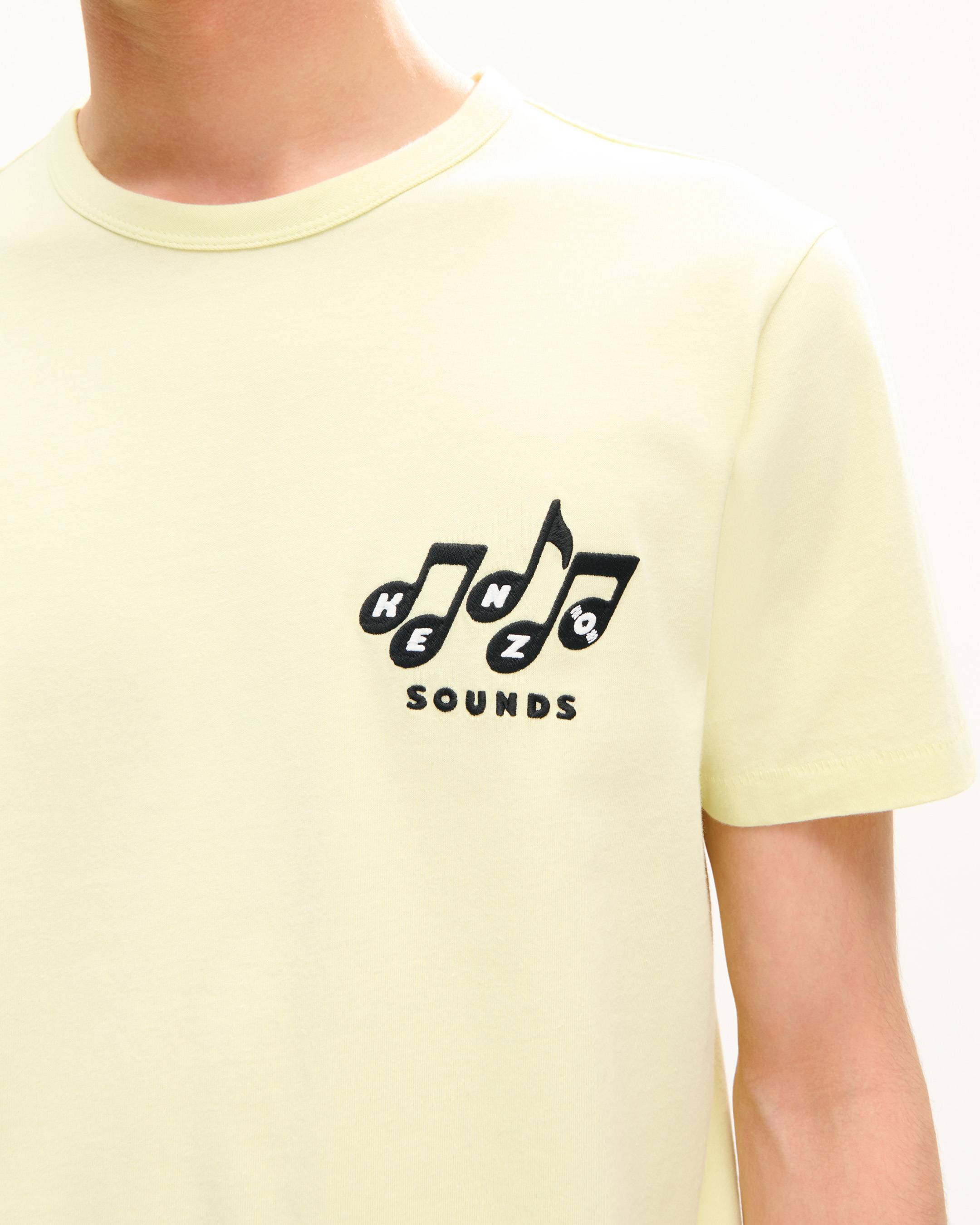 Schmales T-Shirt mit &bdquo;KENZO Sounds&ldquo;-Stickerei aus Baumwolle