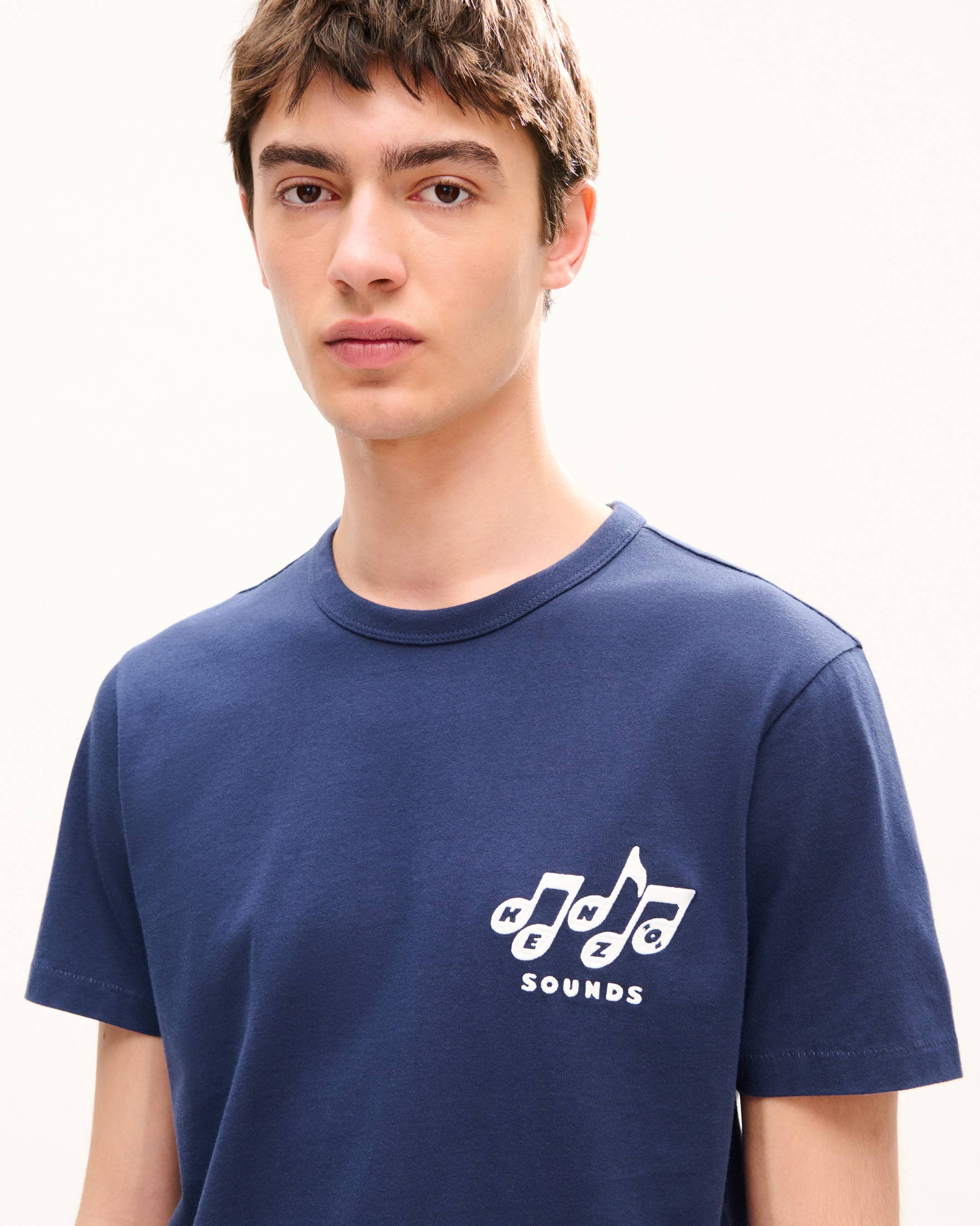 'KENZO Sounds' embroidered slim T-shirt in cotton