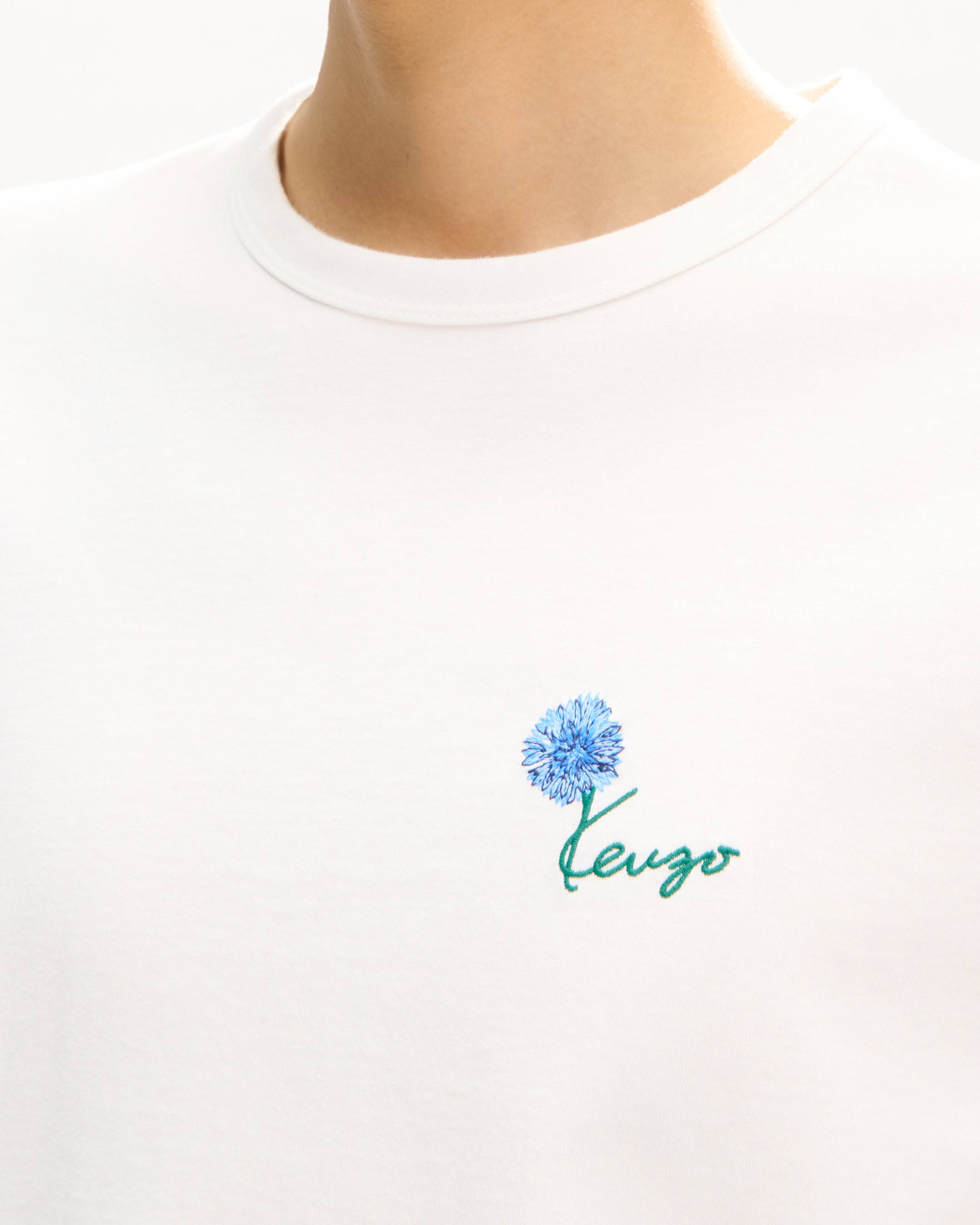 KENZO Tulip' エンブロイダリー スリム Tシャツ イン コットン