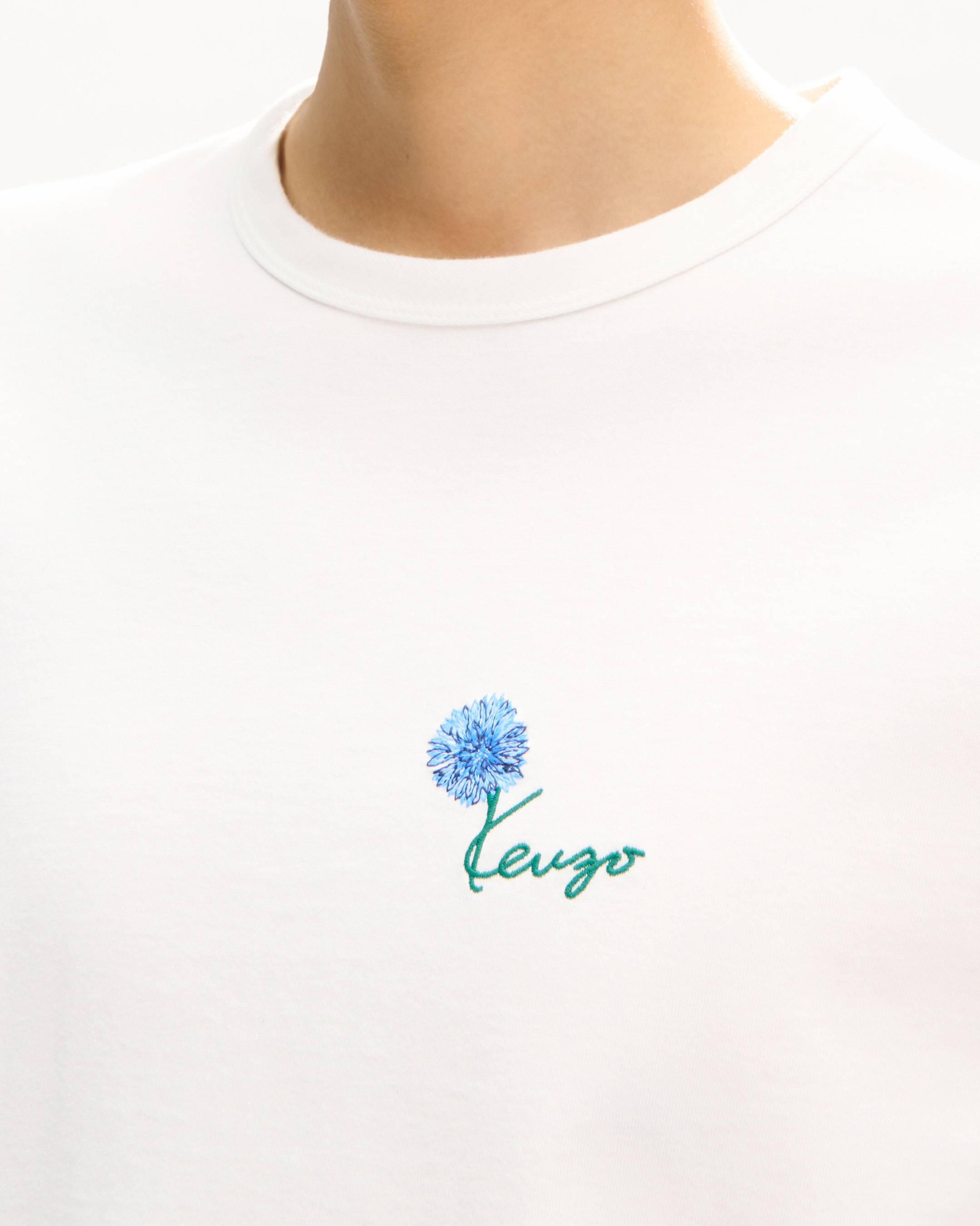 T-shirt slim brod&eacute; 'KENZO Tulip' en coton
