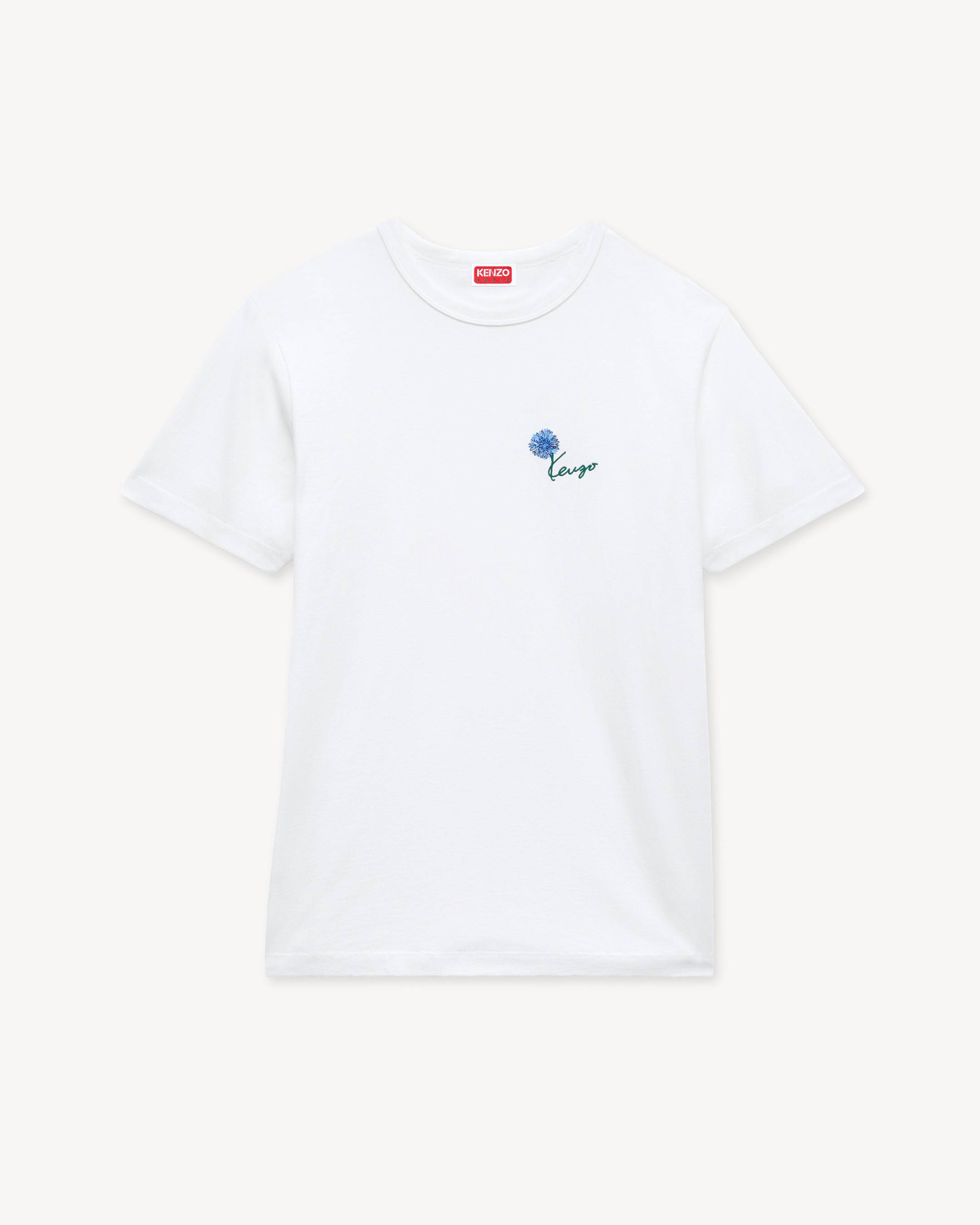 T-shirt slim brod&eacute; 'KENZO Tulip' en coton