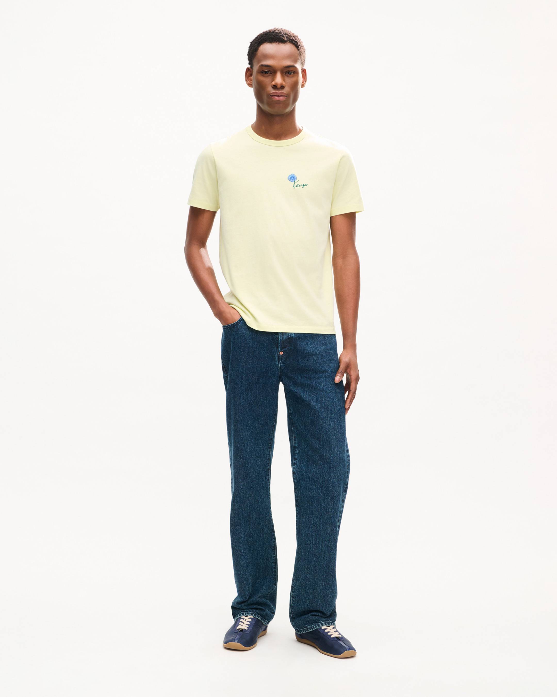 'KENZO Tulip' エンブロイダリー スリム Tシャツ イン コットン