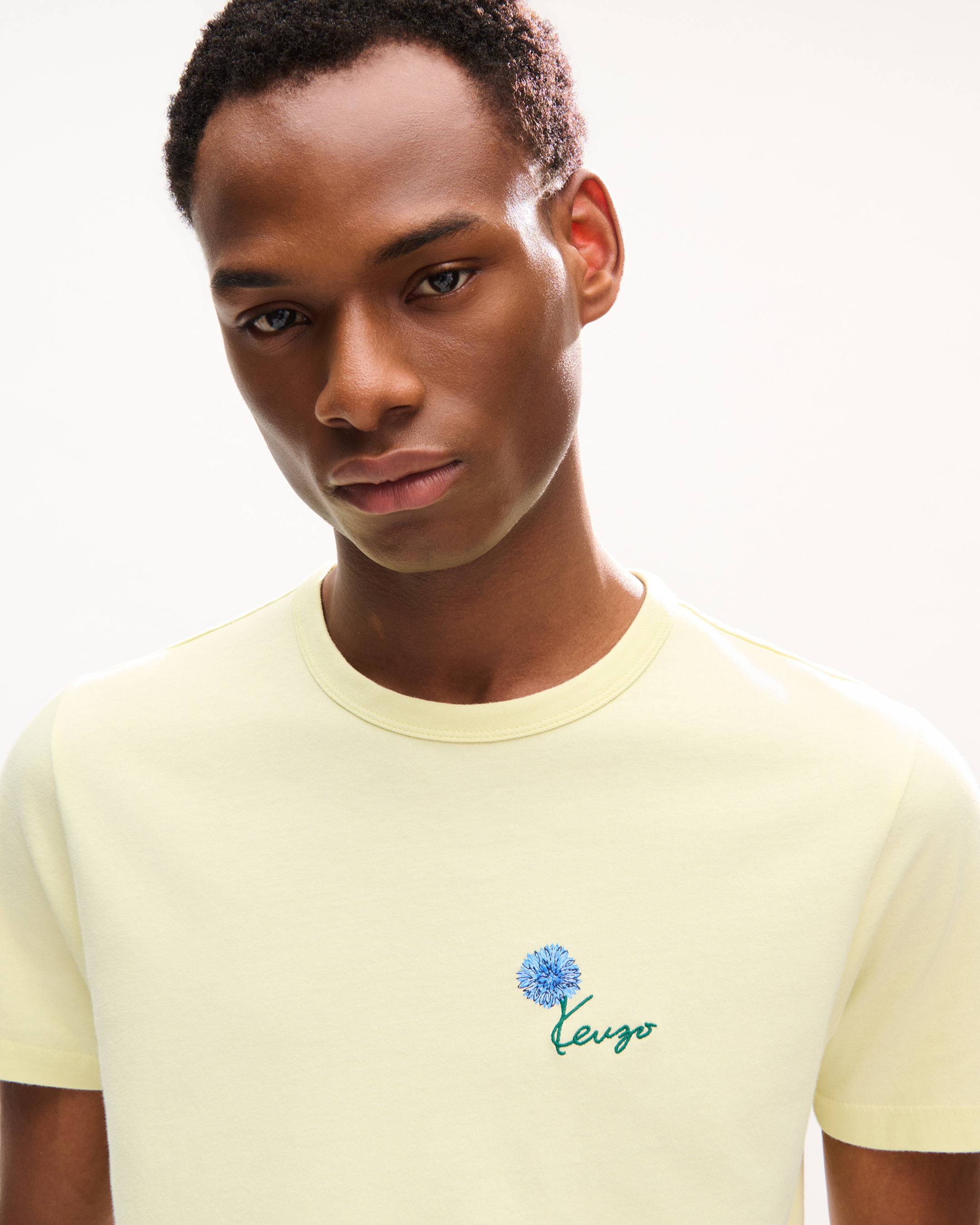 'KENZO Tulip' エンブロイダリー スリム Tシャツ イン コットン
